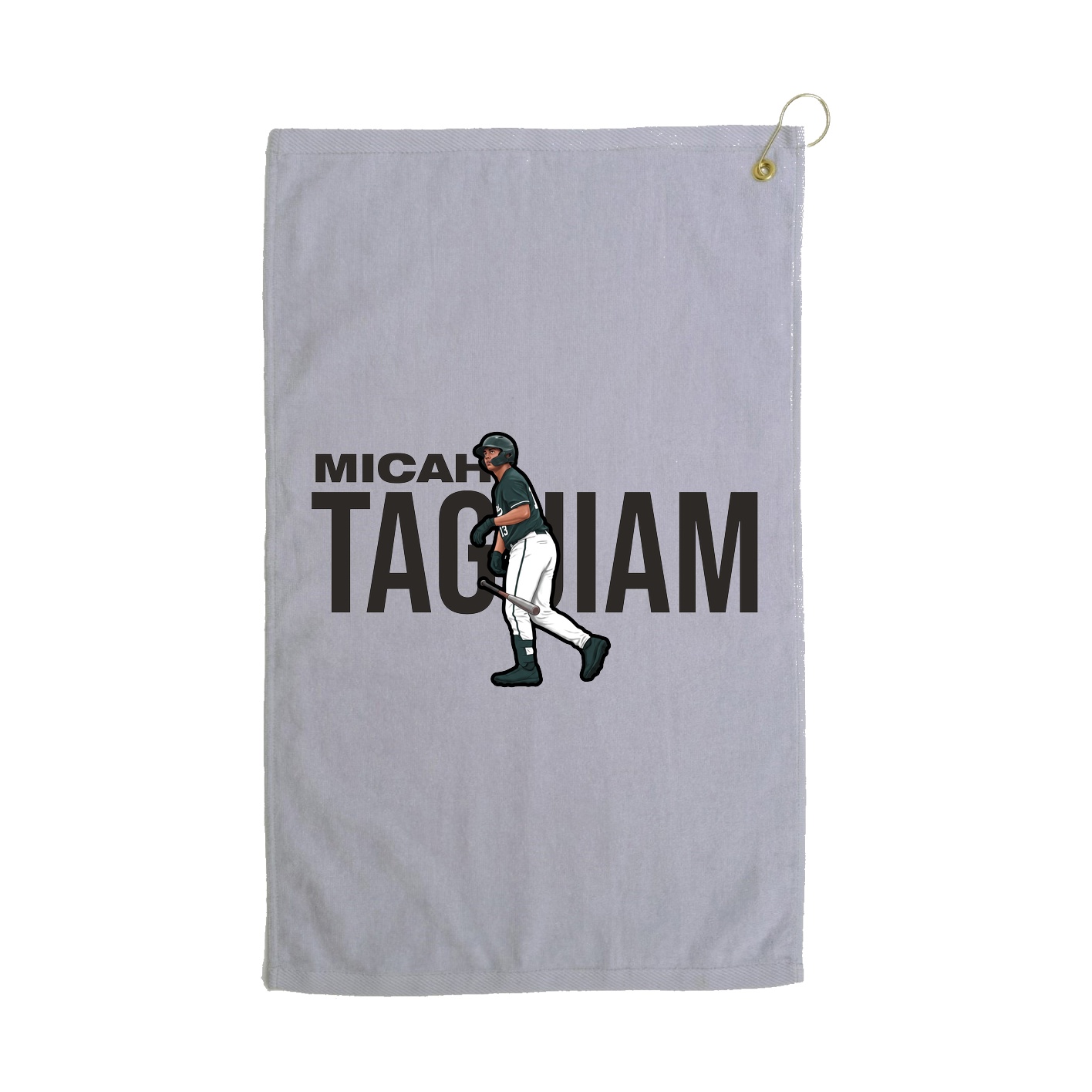 Golf Towel — Player Name in Grey