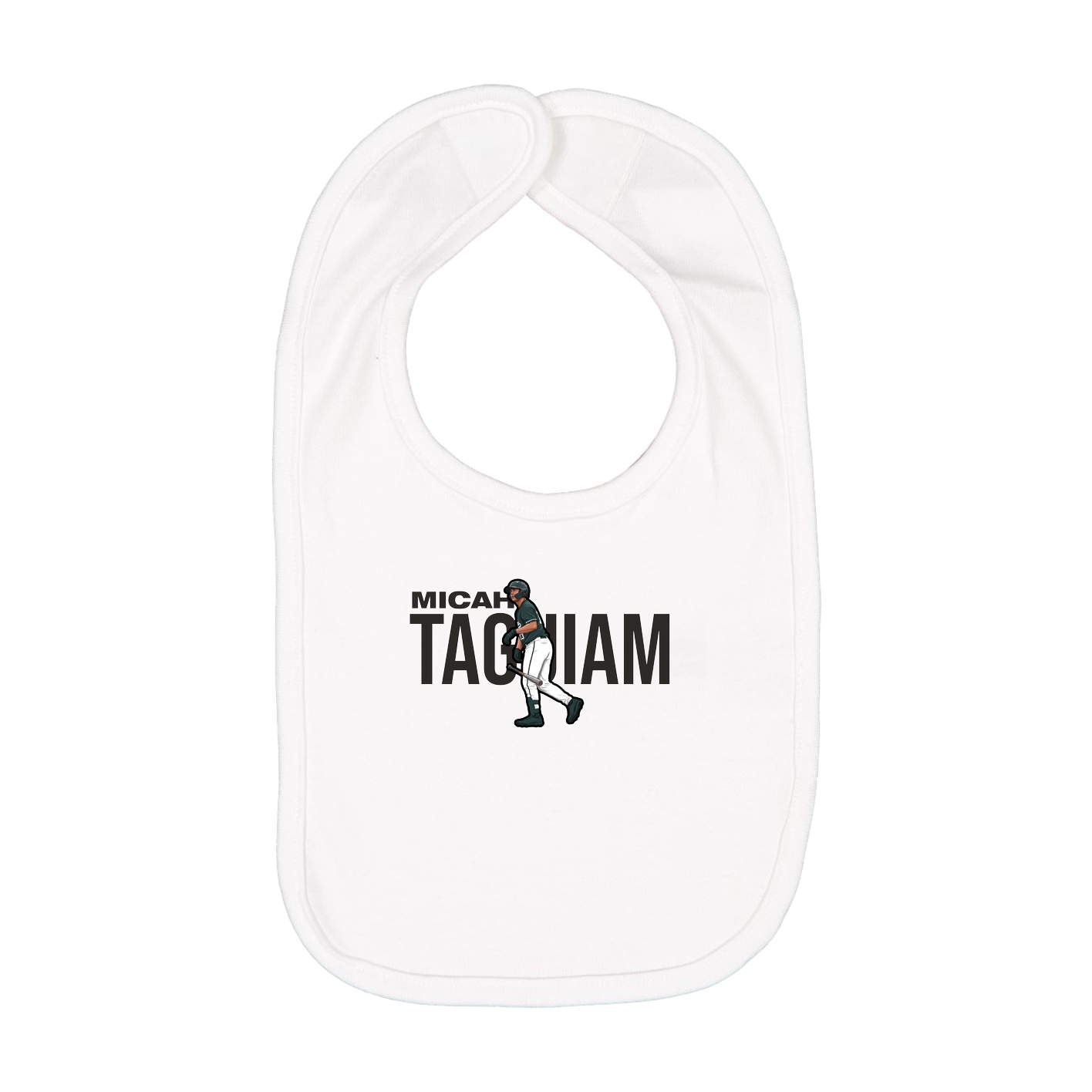Infant Bib — Player Name in White