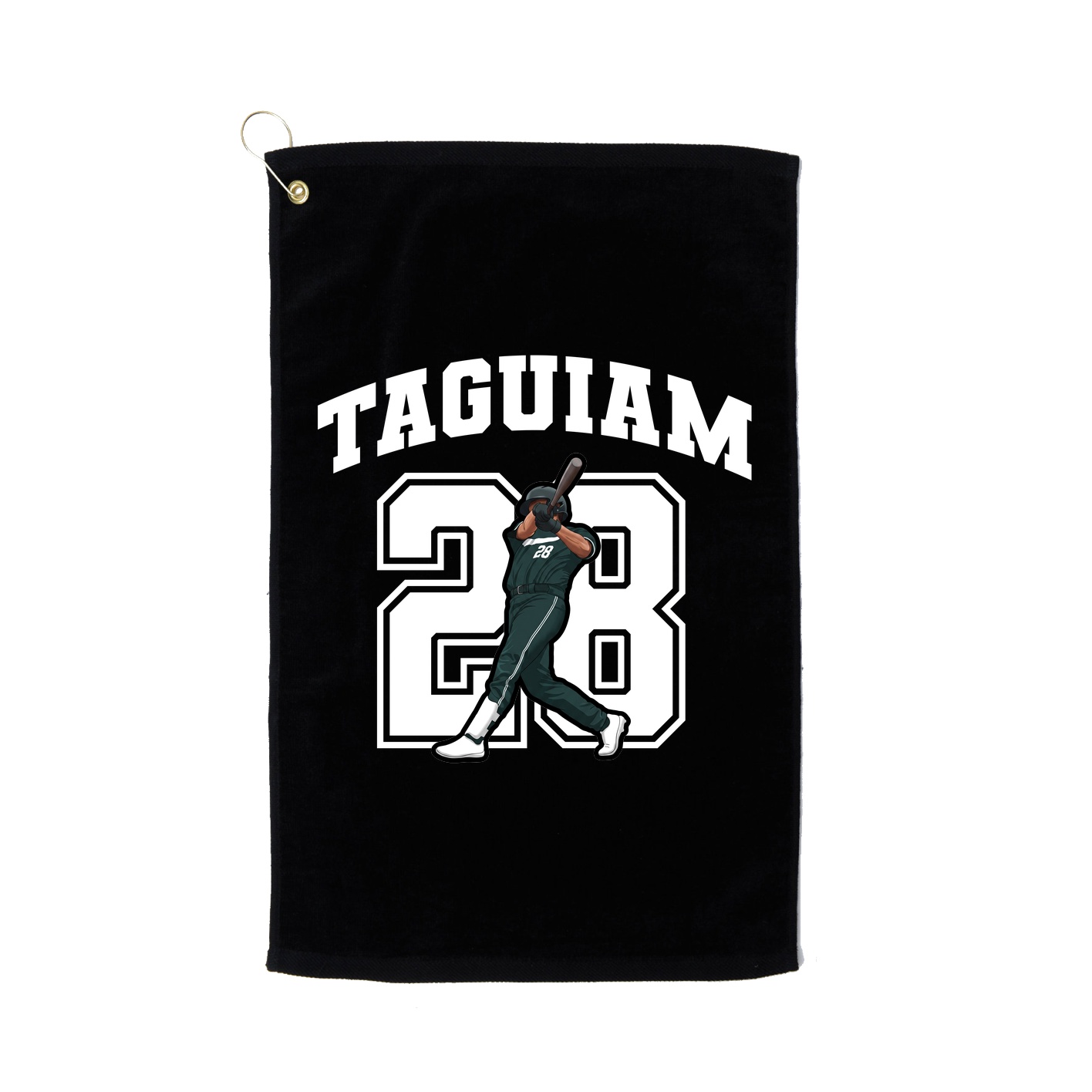 Golf Towel — Number in Black