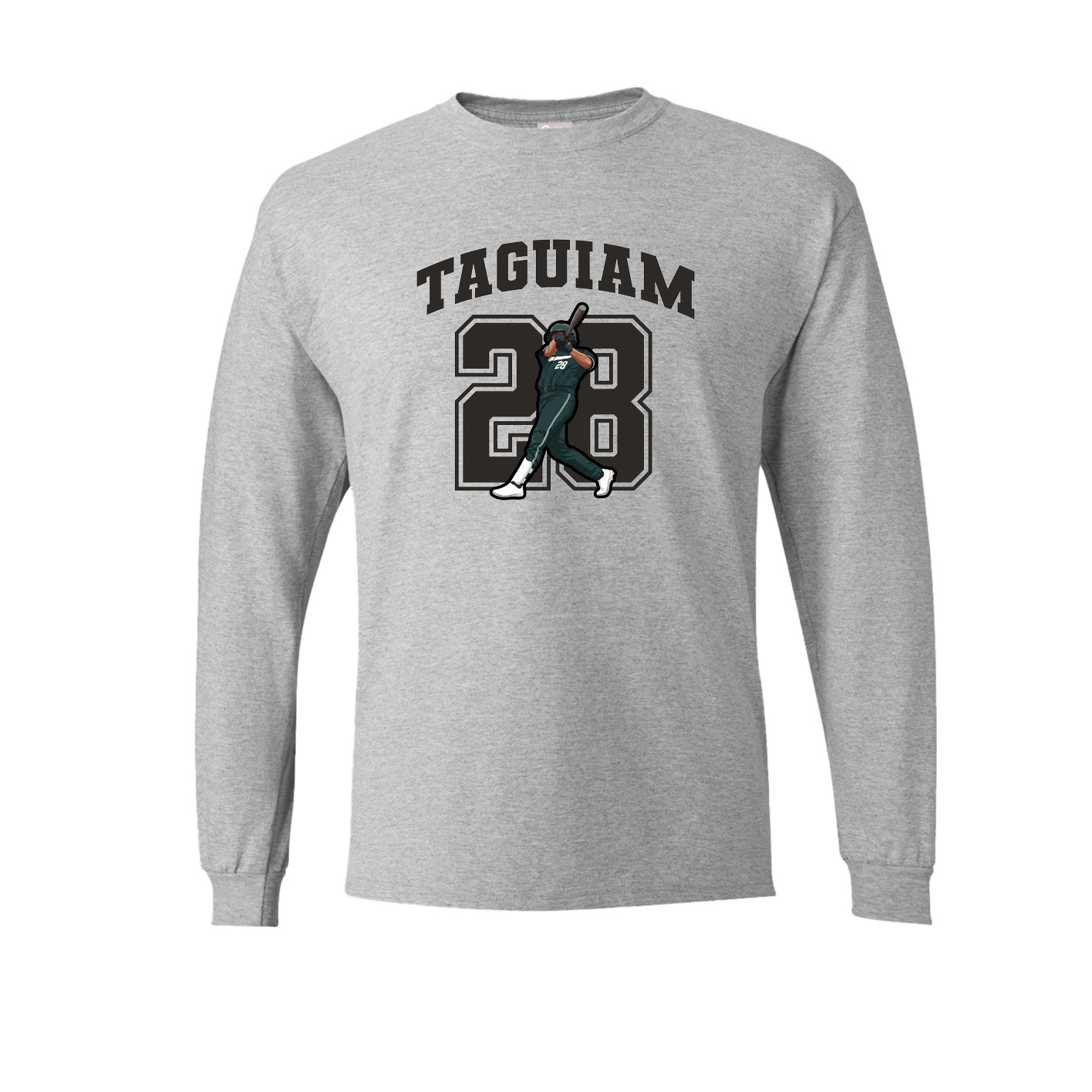 Long Sleeve Tee — Number in Grey