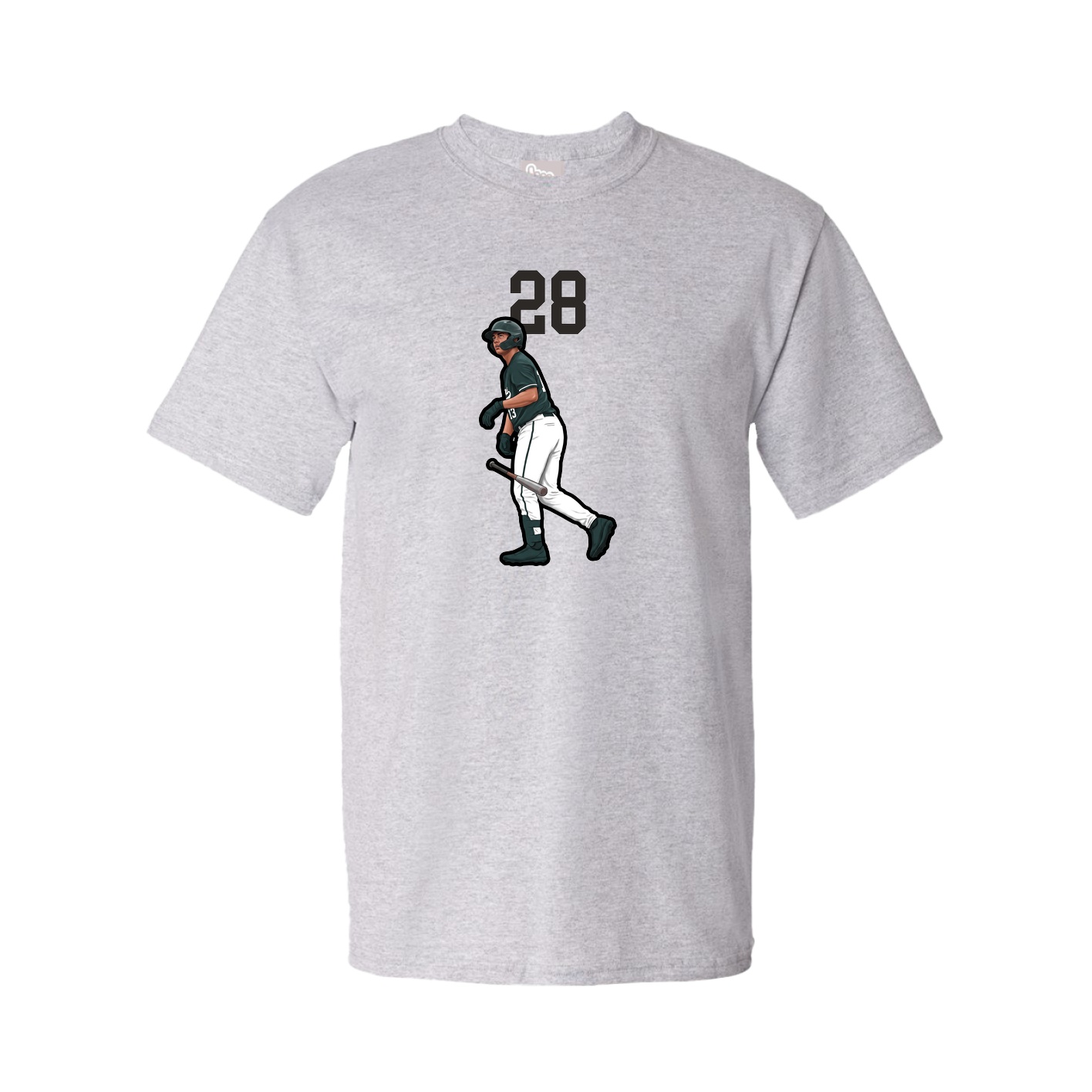 Youth Tee — Number Top in Grey