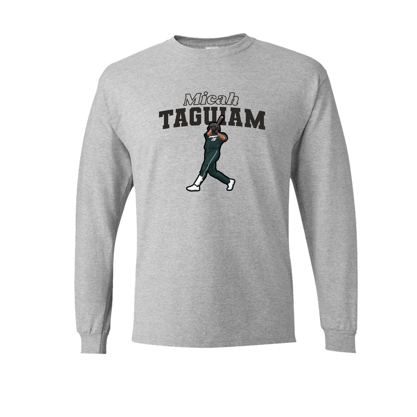 Long Sleeve Tee — Name Arch in Grey