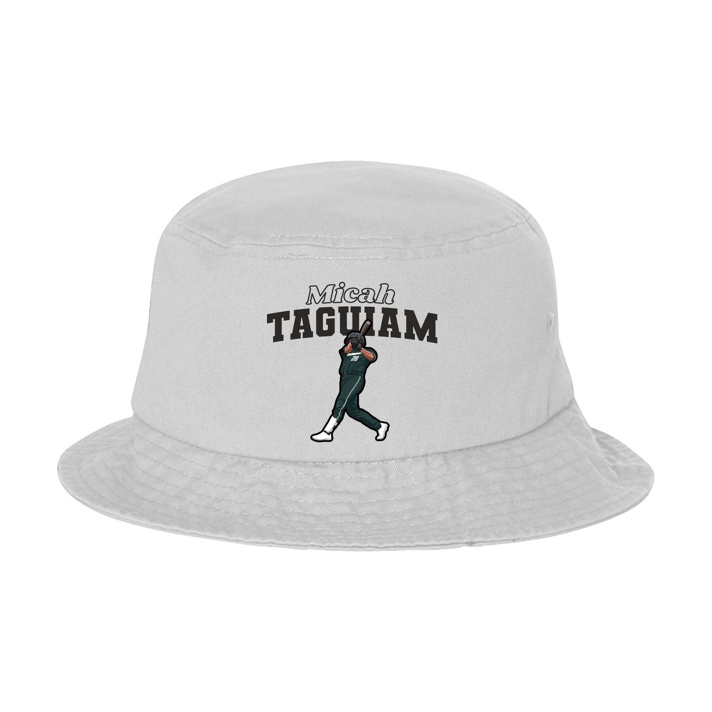 Bucket Cap — Name Arch in White