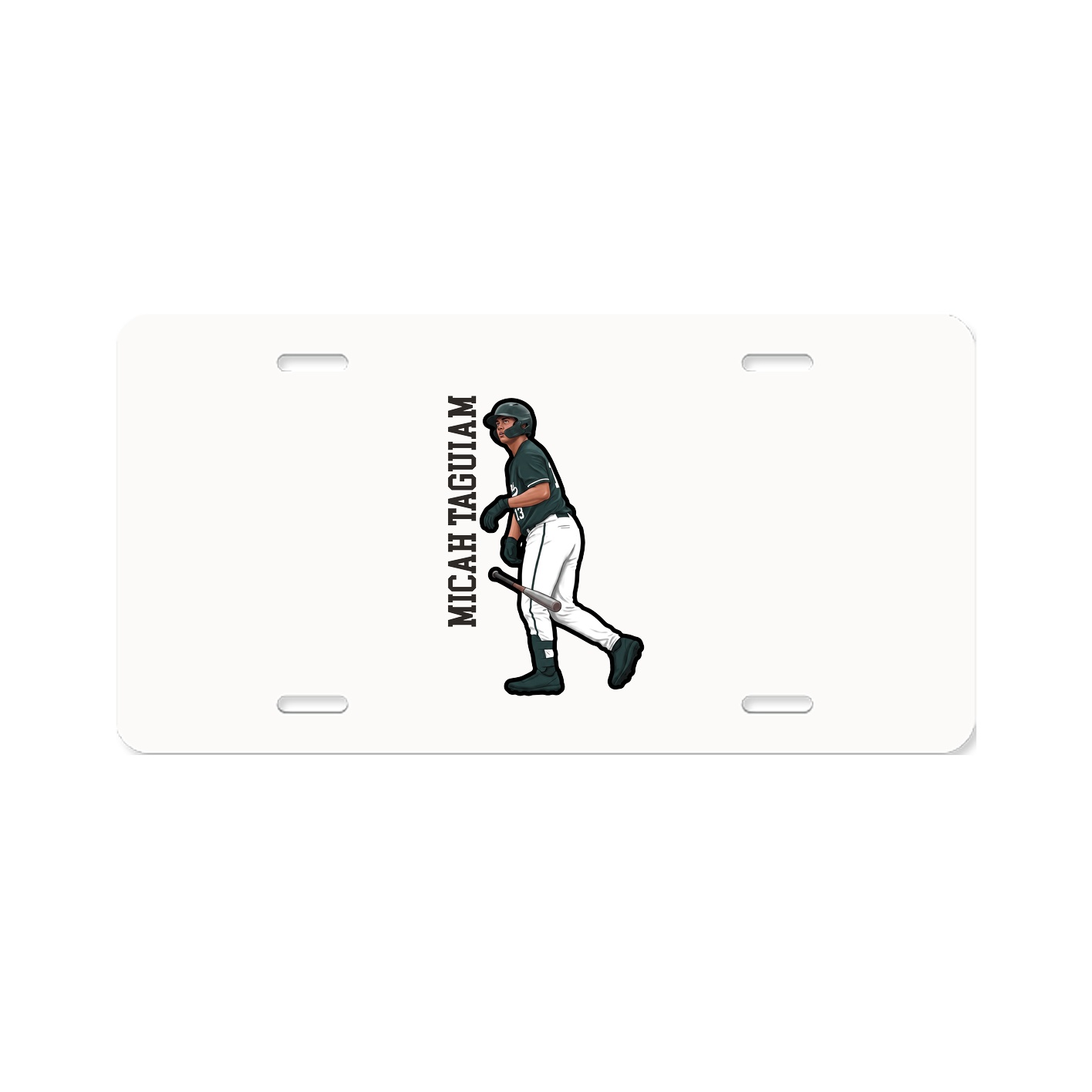 License Plate — Name Vertical in Classic