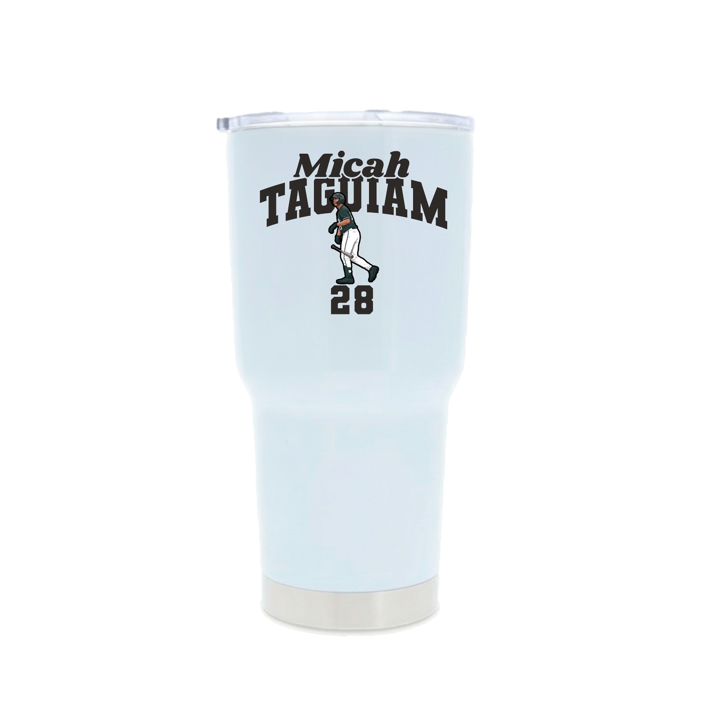 30oz Stainless Steel Tumbler — Signature Arch in White