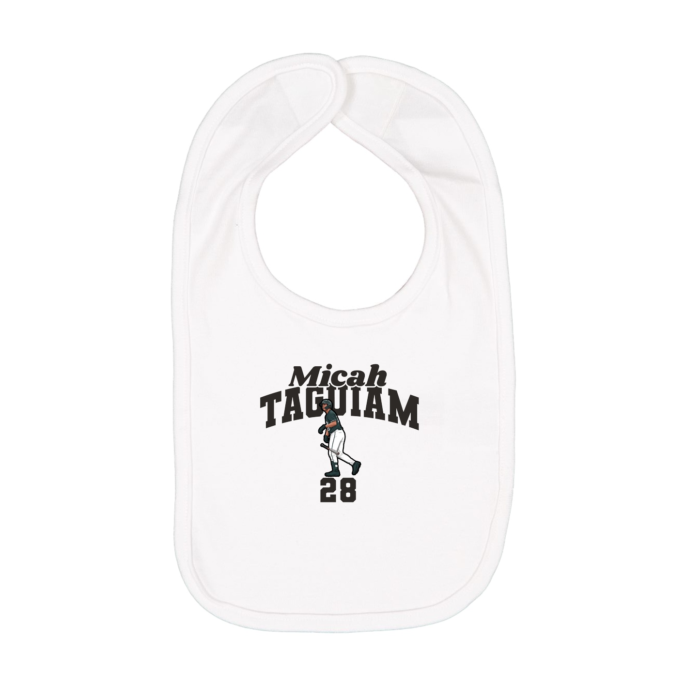 Infant Bib — Signature Arch in White