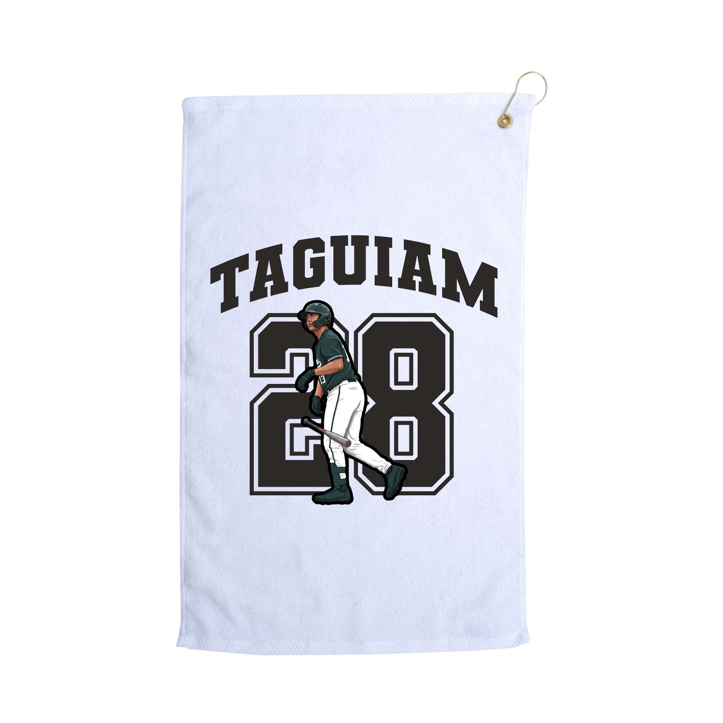 Golf Towel — Number in White