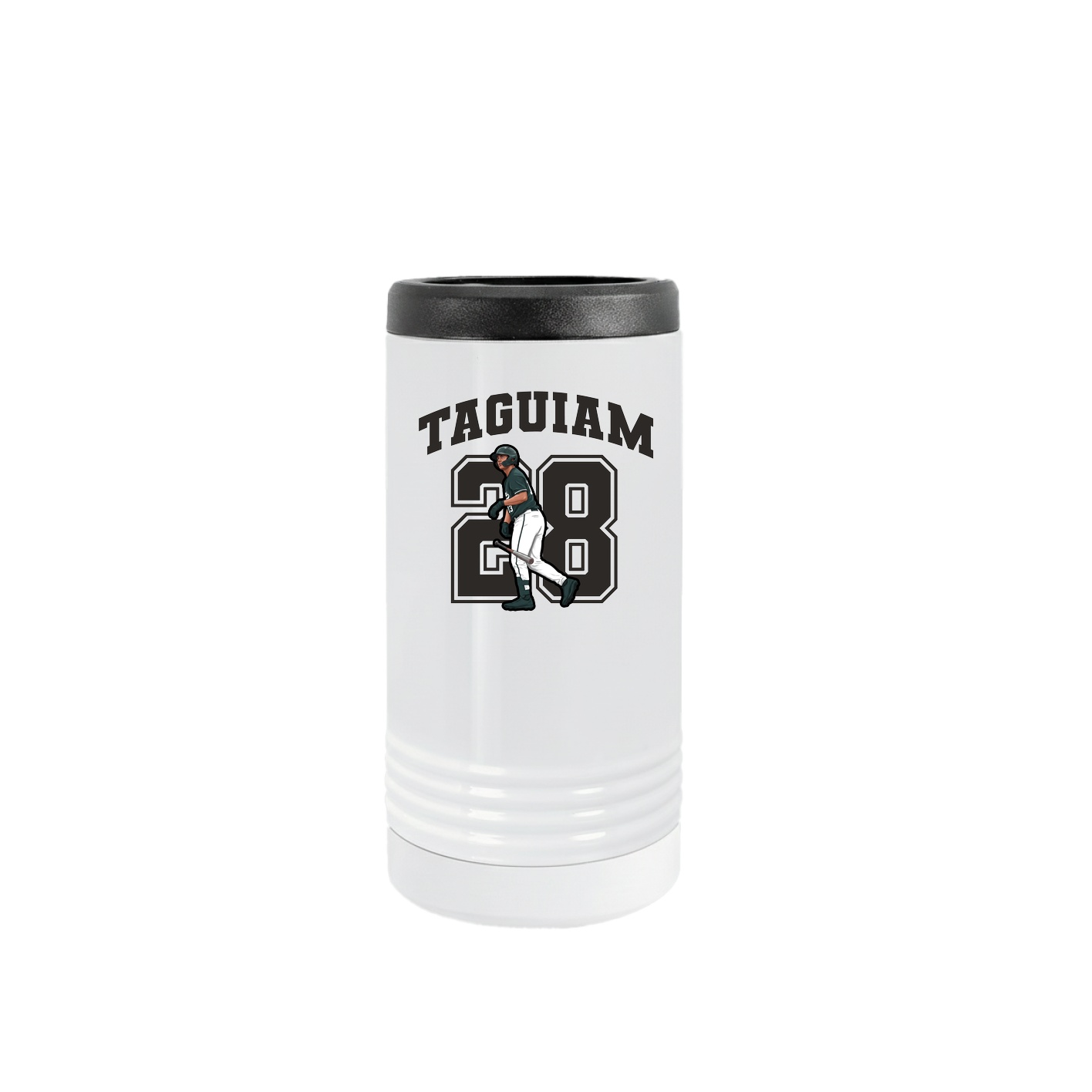 Slim Beverage Holder — Number in White