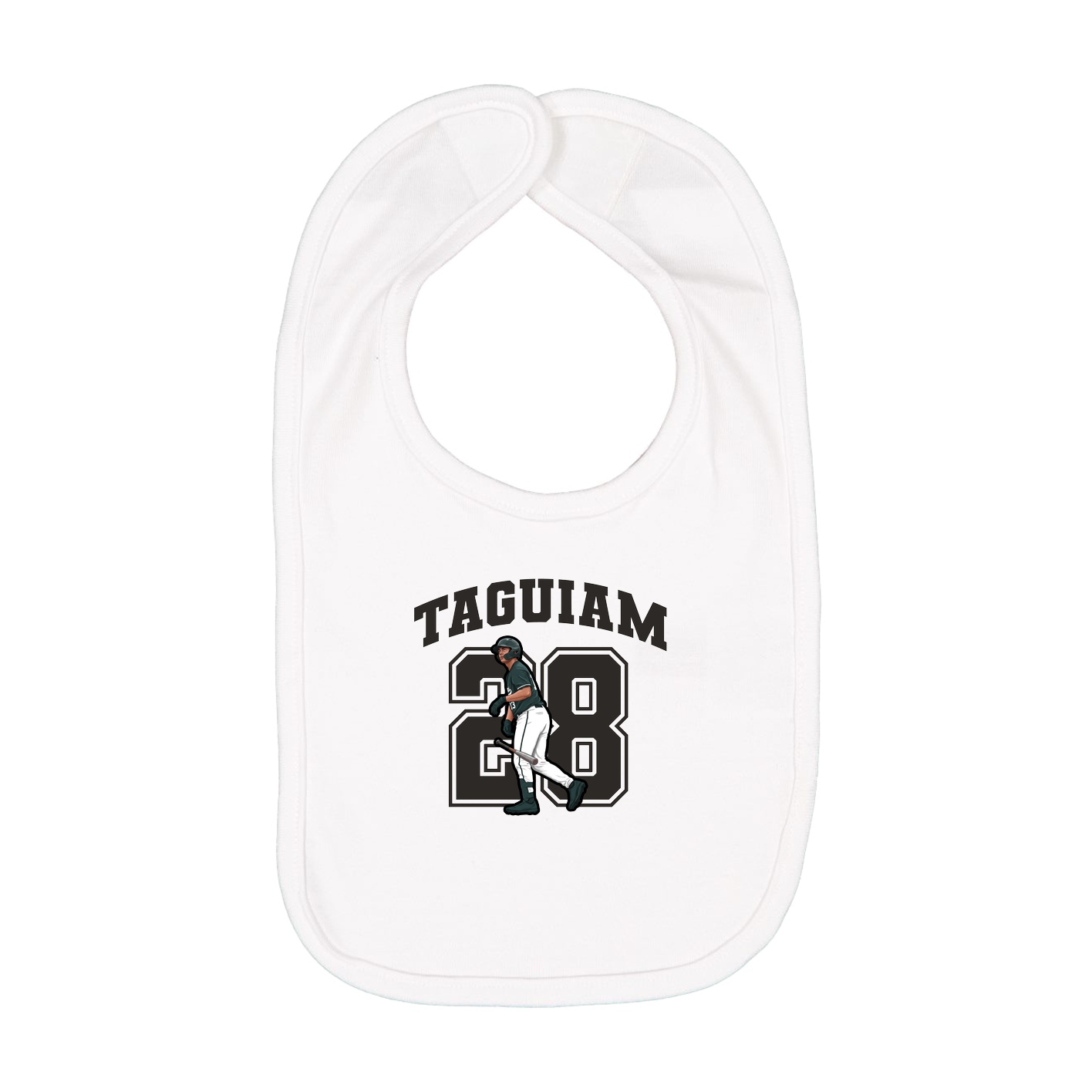 Infant Bib — Number in White