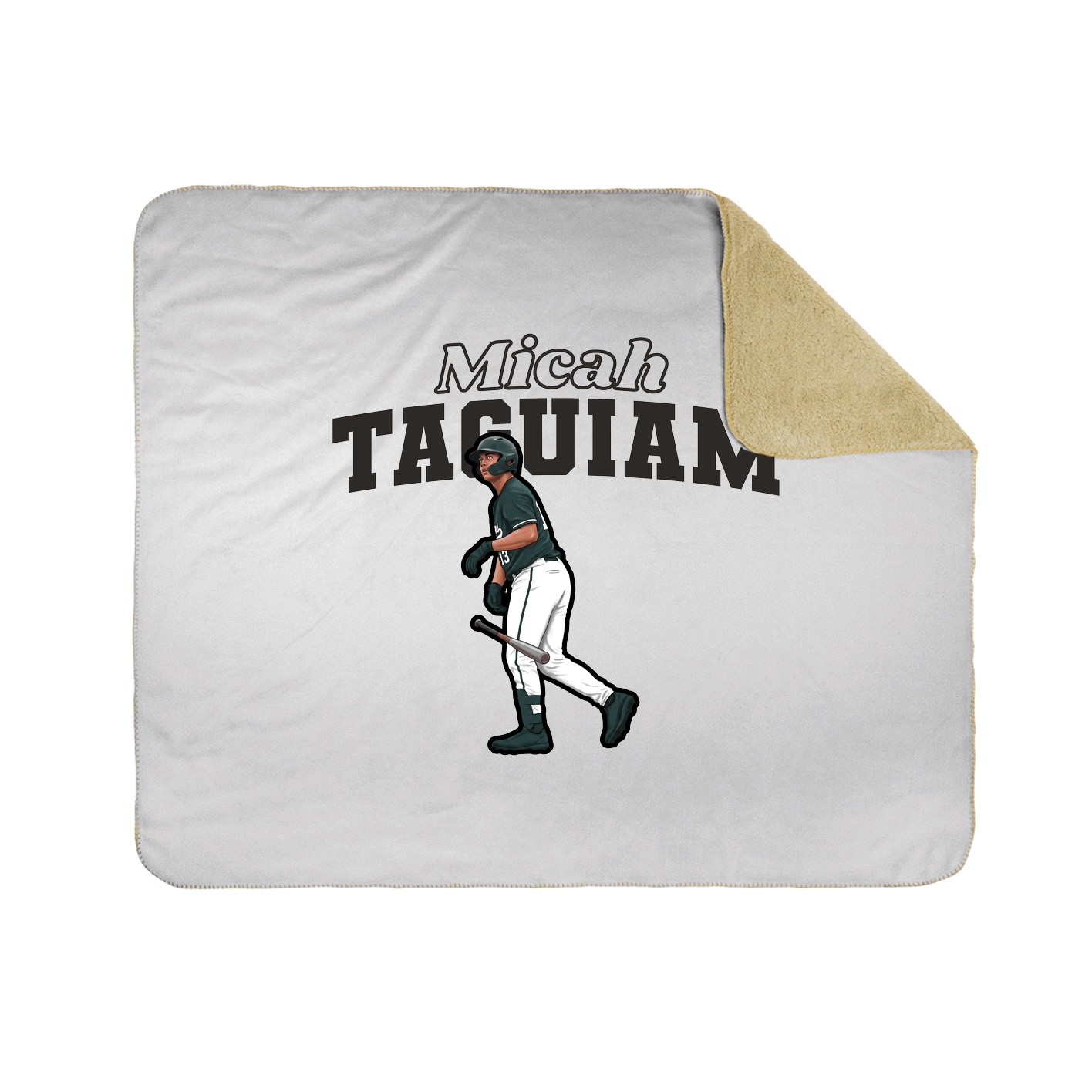 Throw Blanket — Name Arch in White