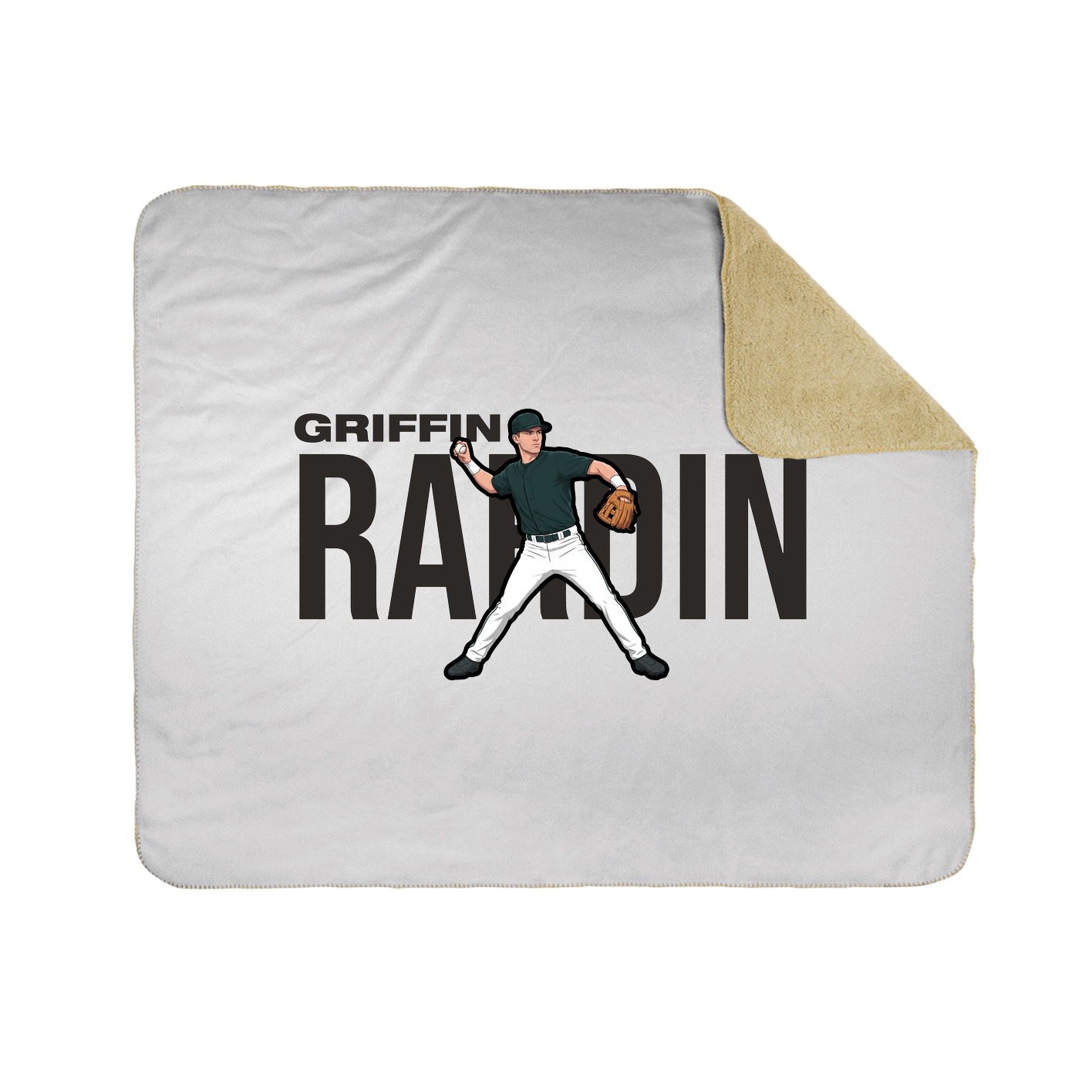 Throw Blanket — Player Name in White