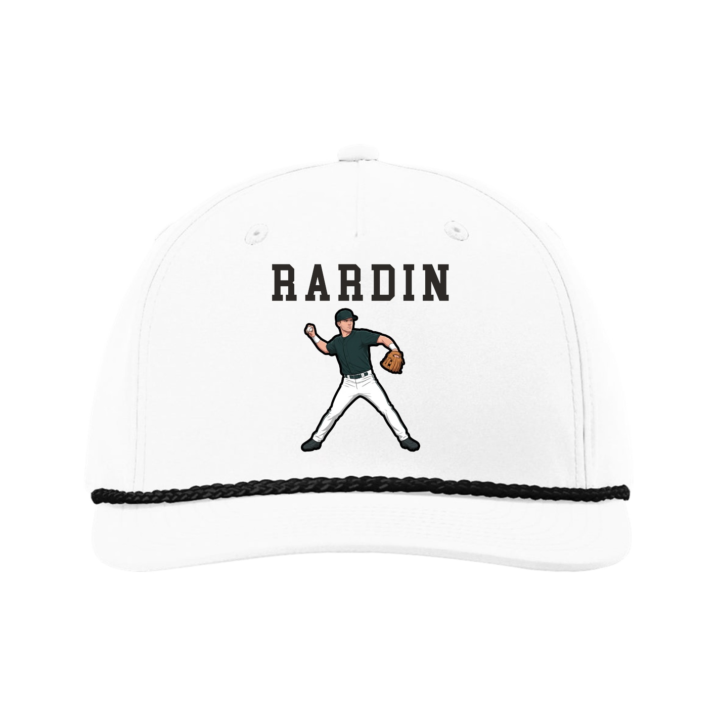 Five-Panel Classic Rope Cap — Shirsey in White