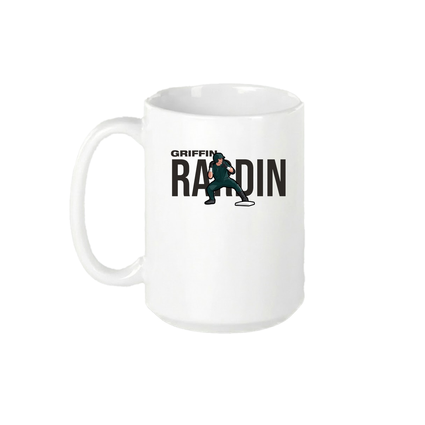 15oz Coffee Mug — Player Name in White