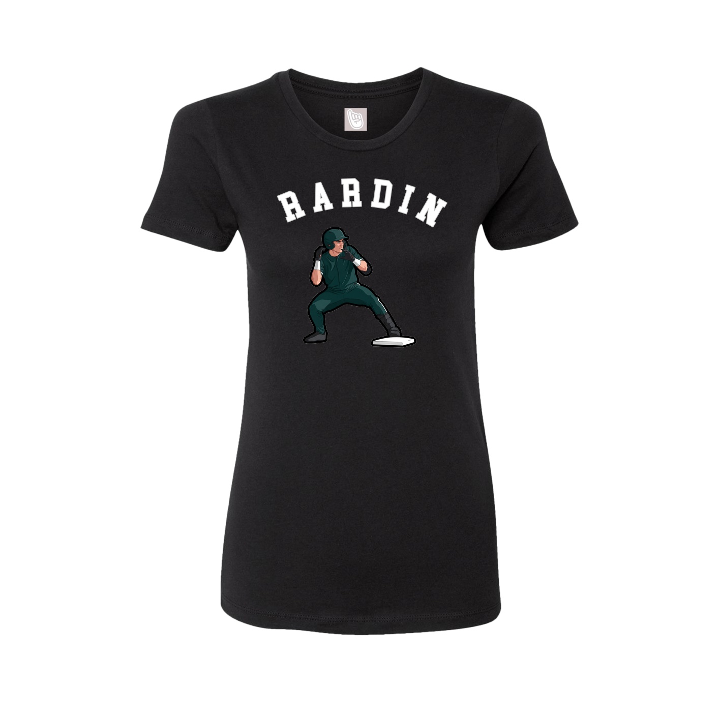 Fitted Women's Tee — Shirsey Arch in Black