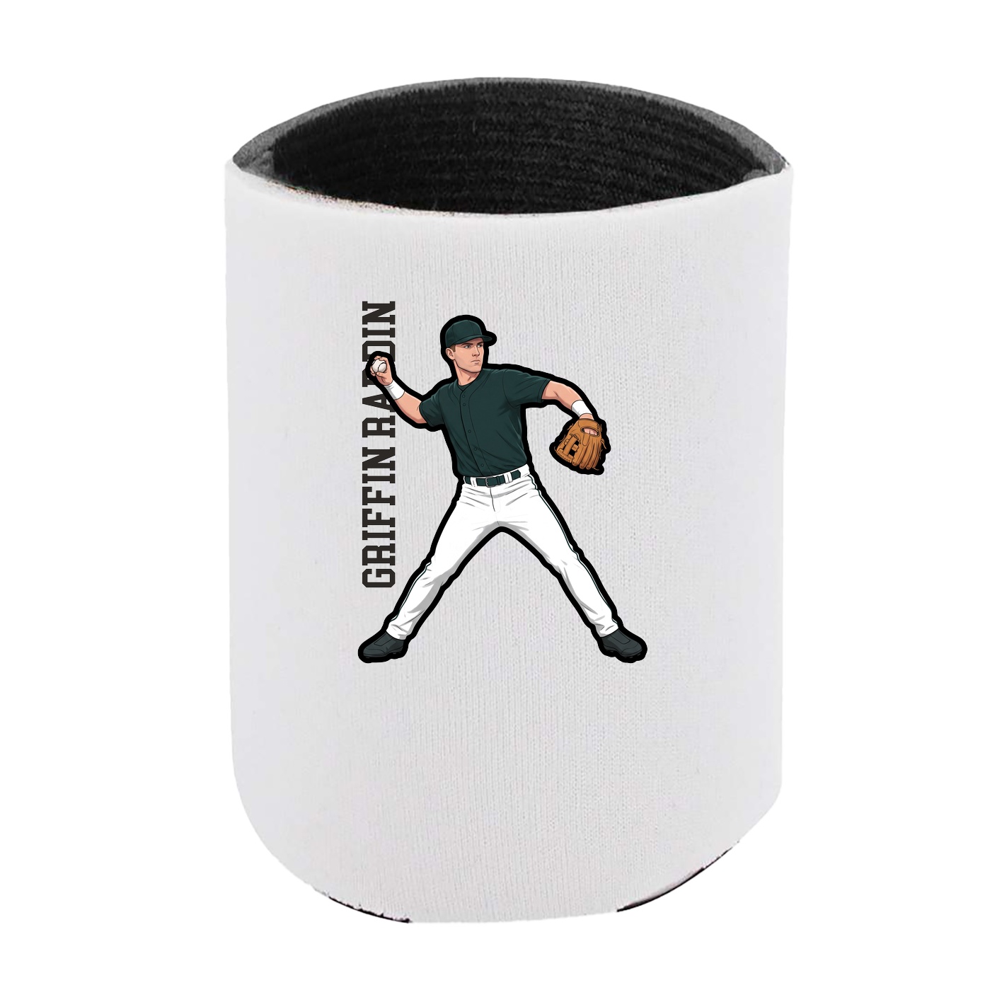 Can Holder — Name Vertical in White