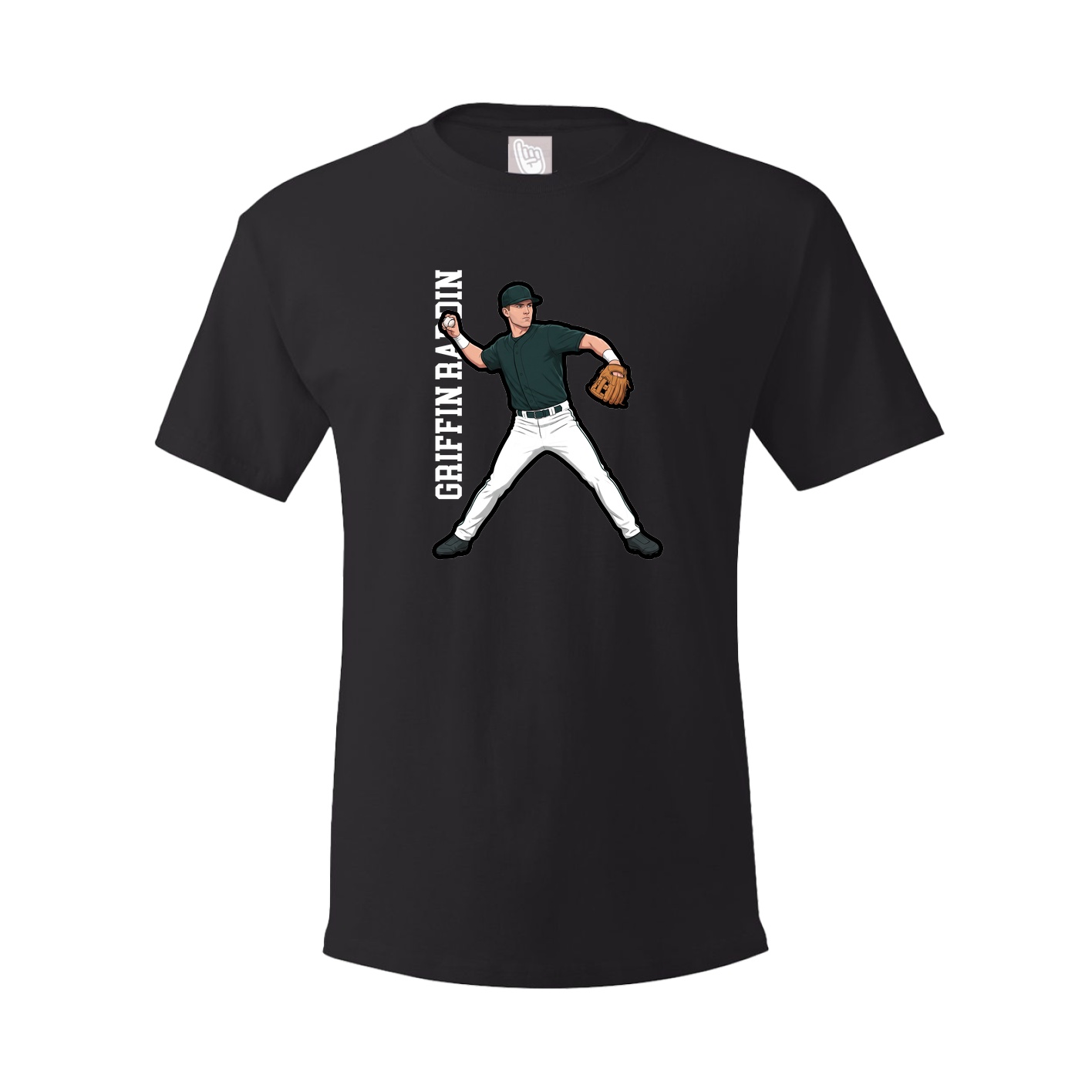 Tee — Name Vertical in Black