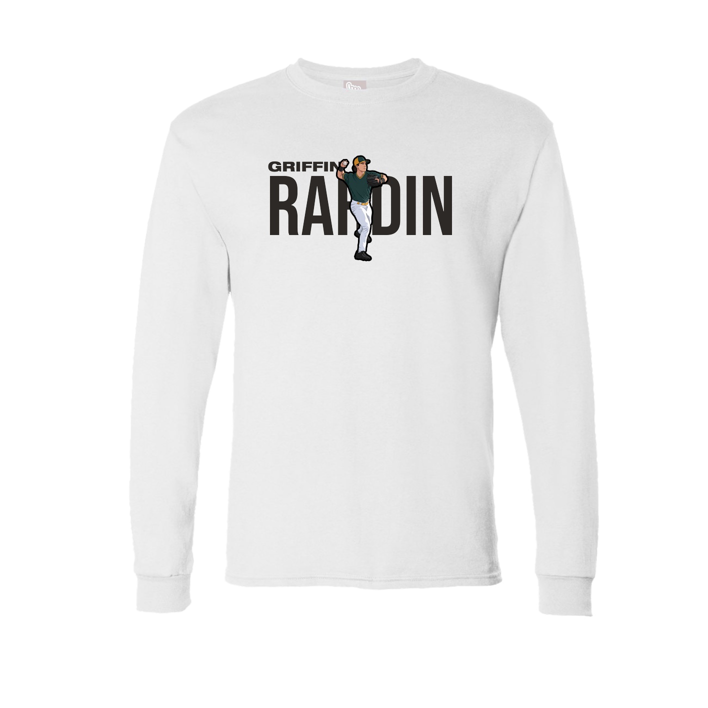 Long Sleeve Tee — Player Name in White
