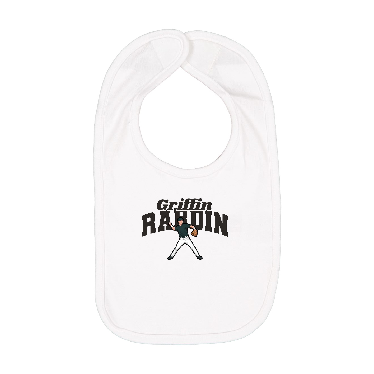 Infant Bib — Signature Arch in White