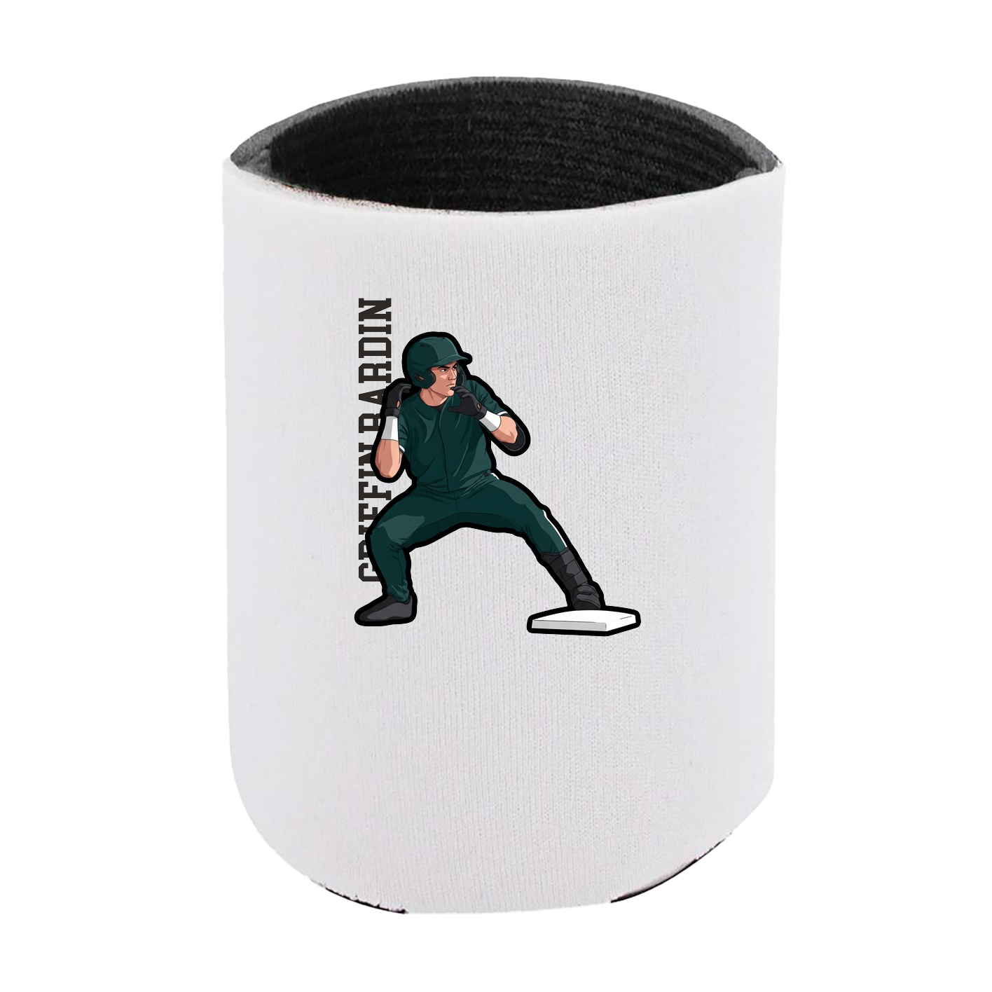 Can Holder — Name Vertical in White