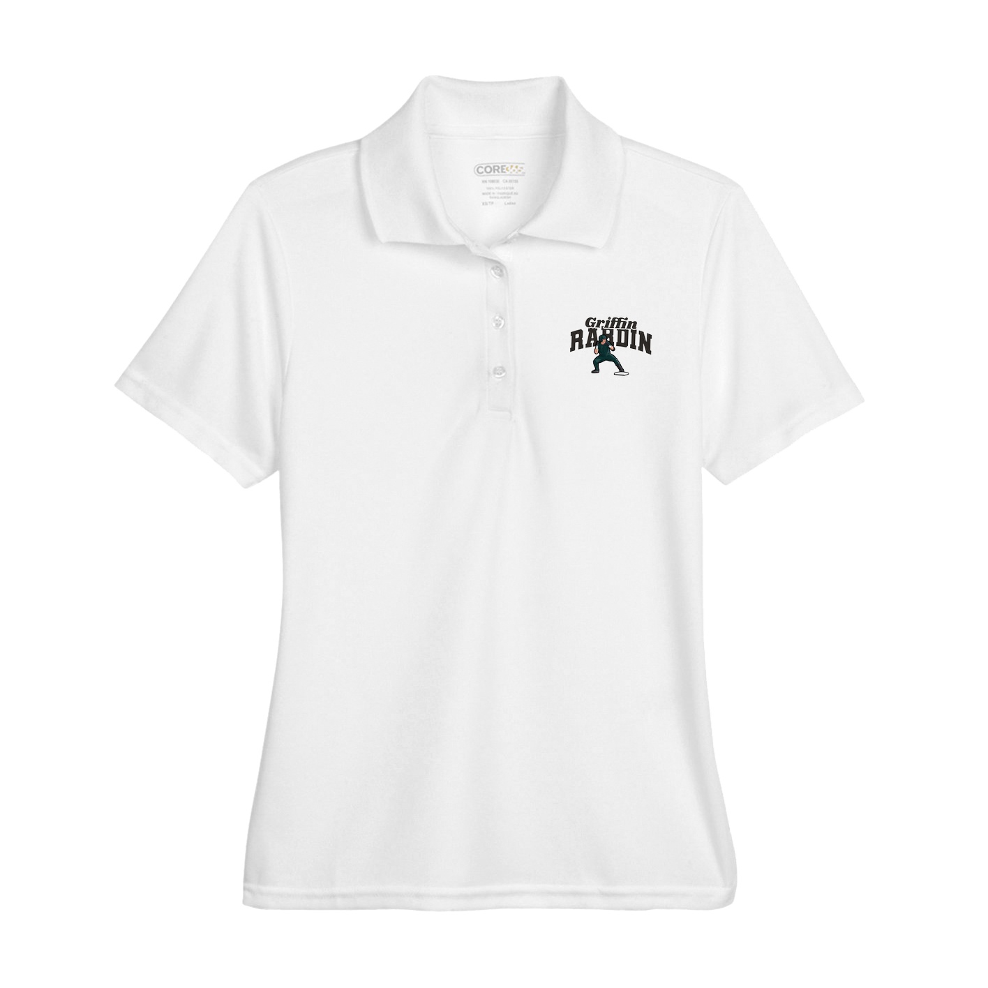 Womens Performance Polo — Signature Arch in White