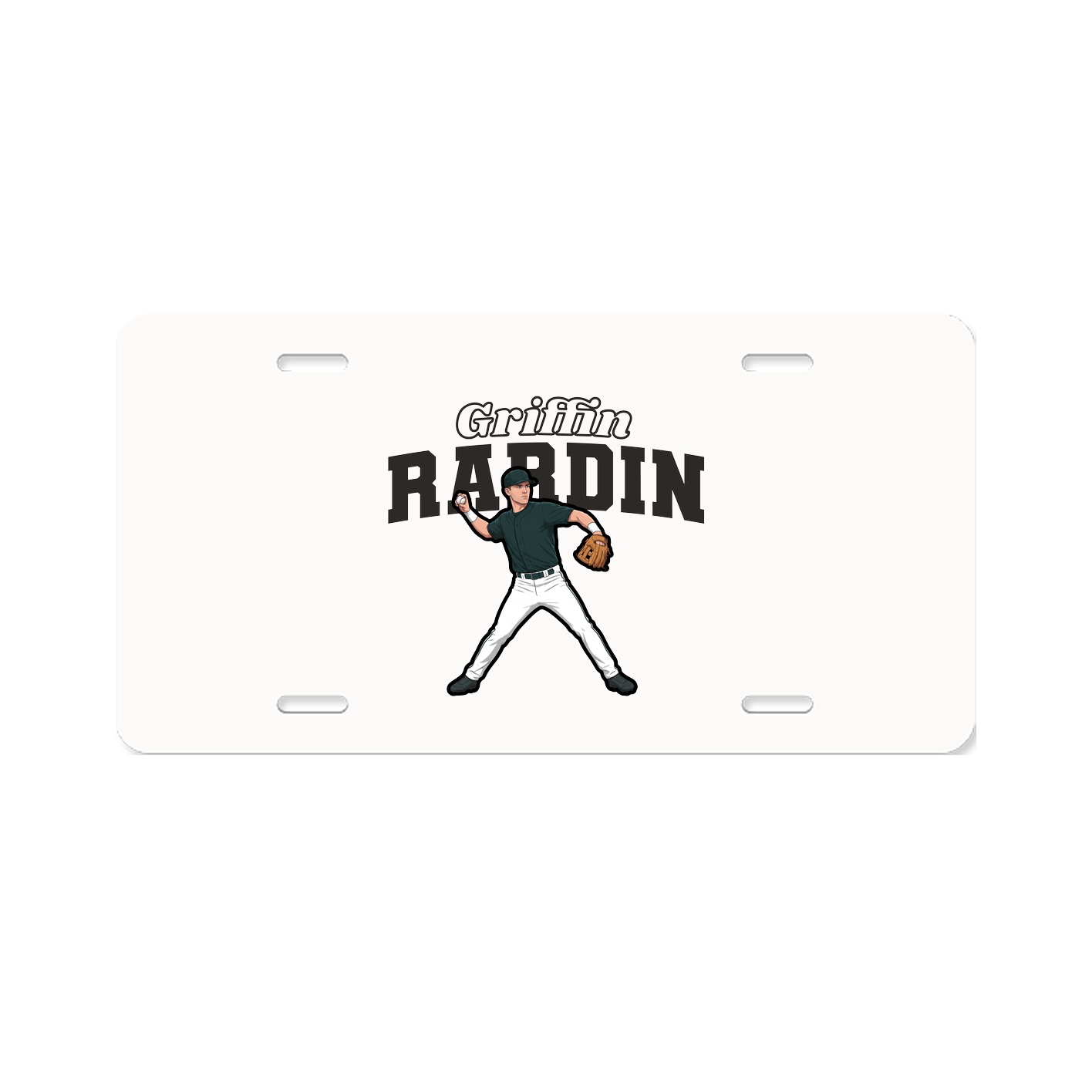 License Plate — Name Arch in Classic