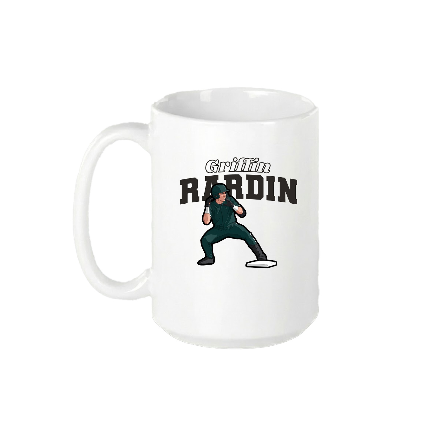 15oz Coffee Mug — Name Arch in White
