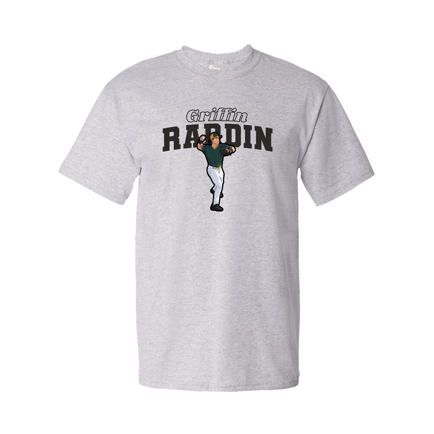 Youth Tee — Name Arch in Grey