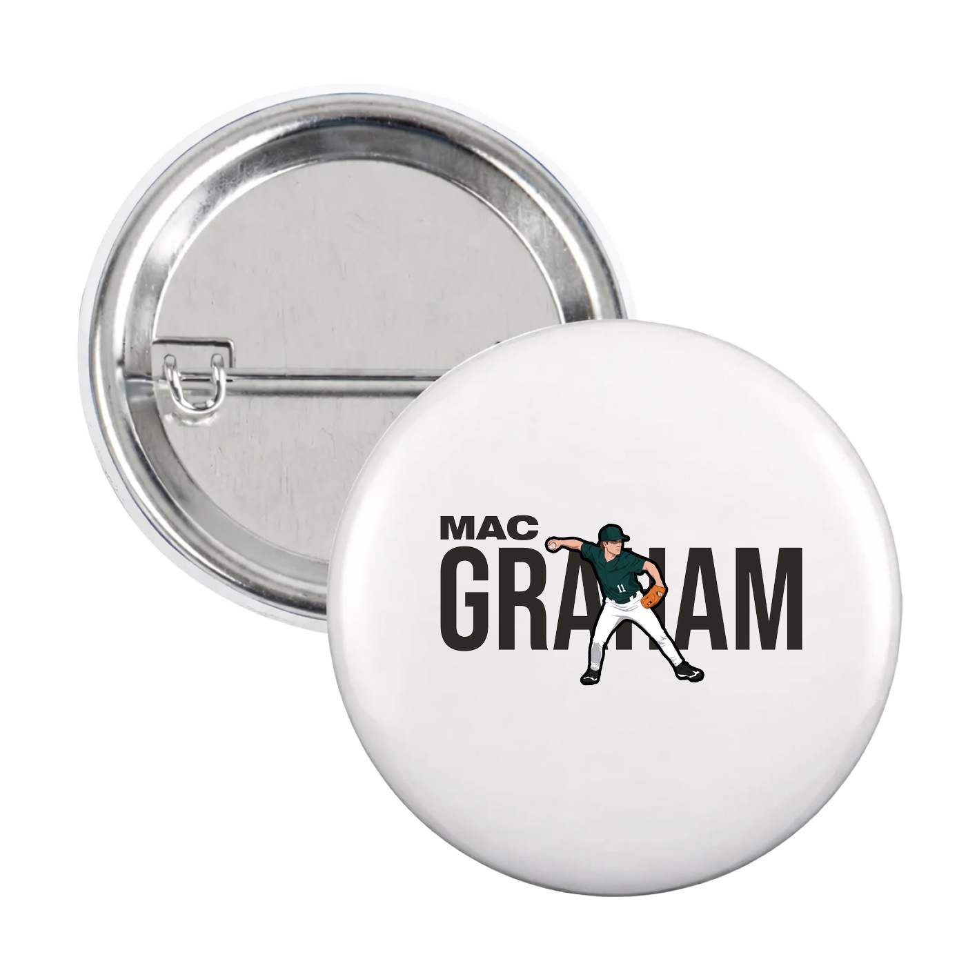 Game Day Button — Player Name in White