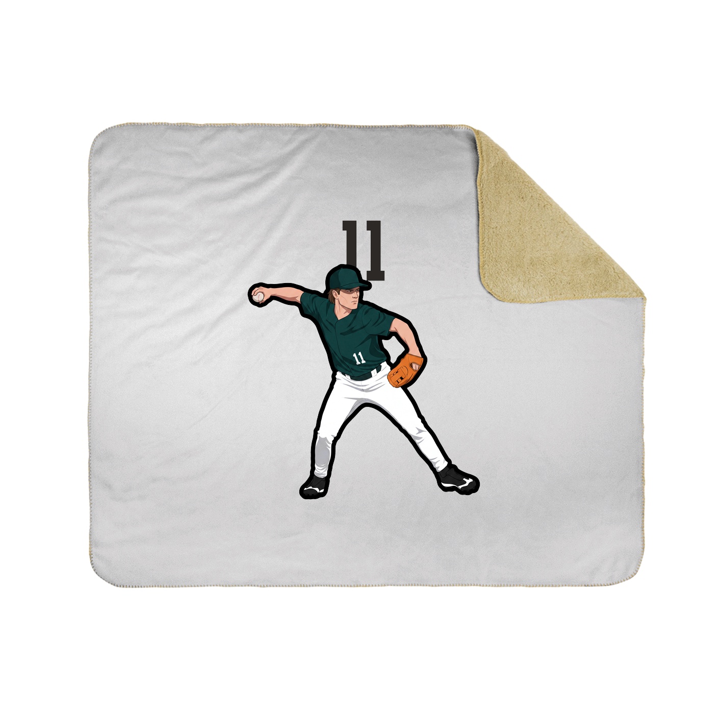 Throw Blanket — Number Top in White