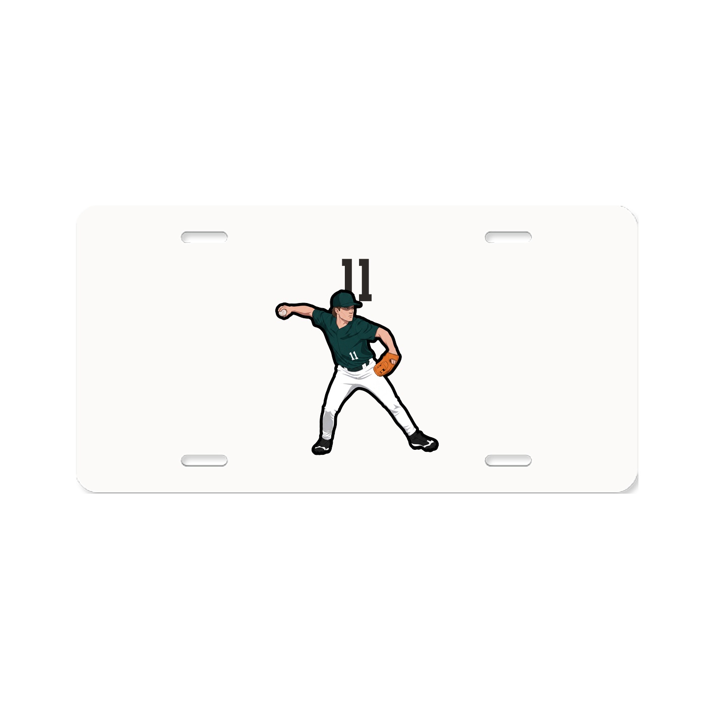 License Plate — Number Top in Classic
