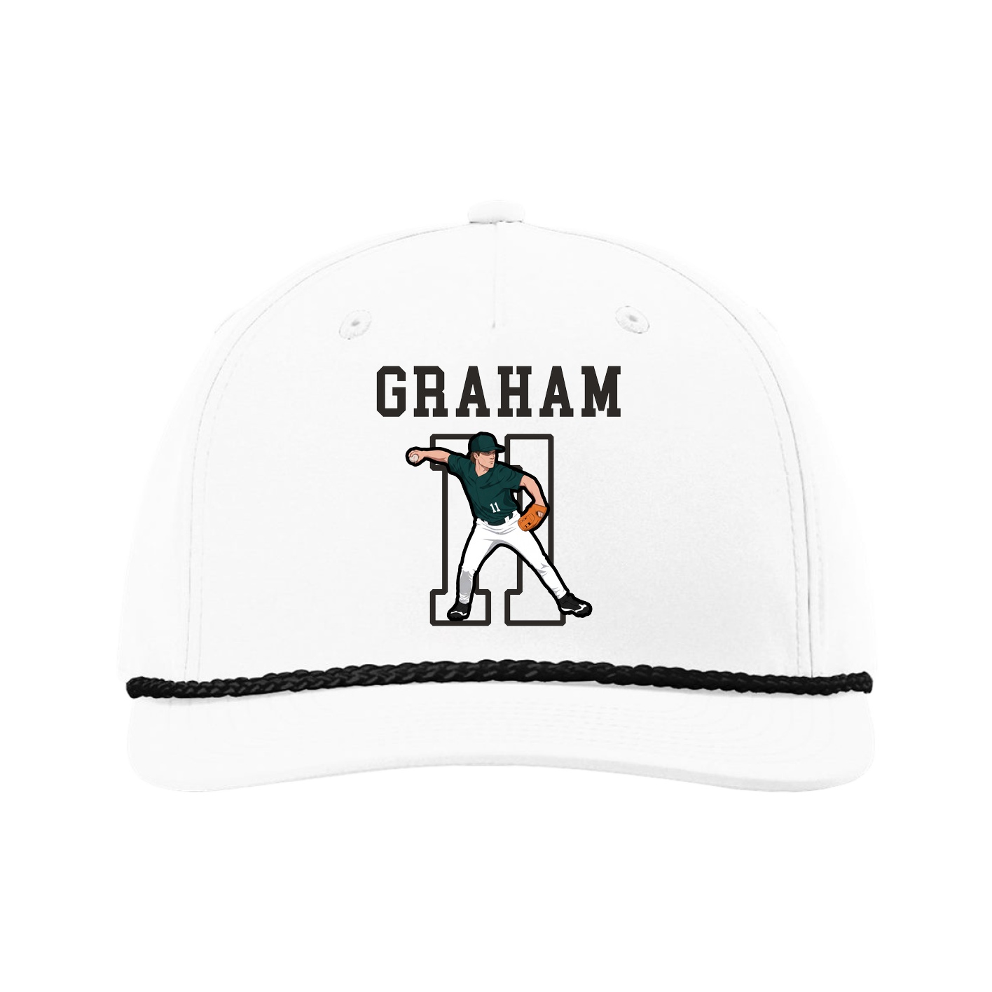 Five-Panel Classic Rope Cap — Shirsey in White