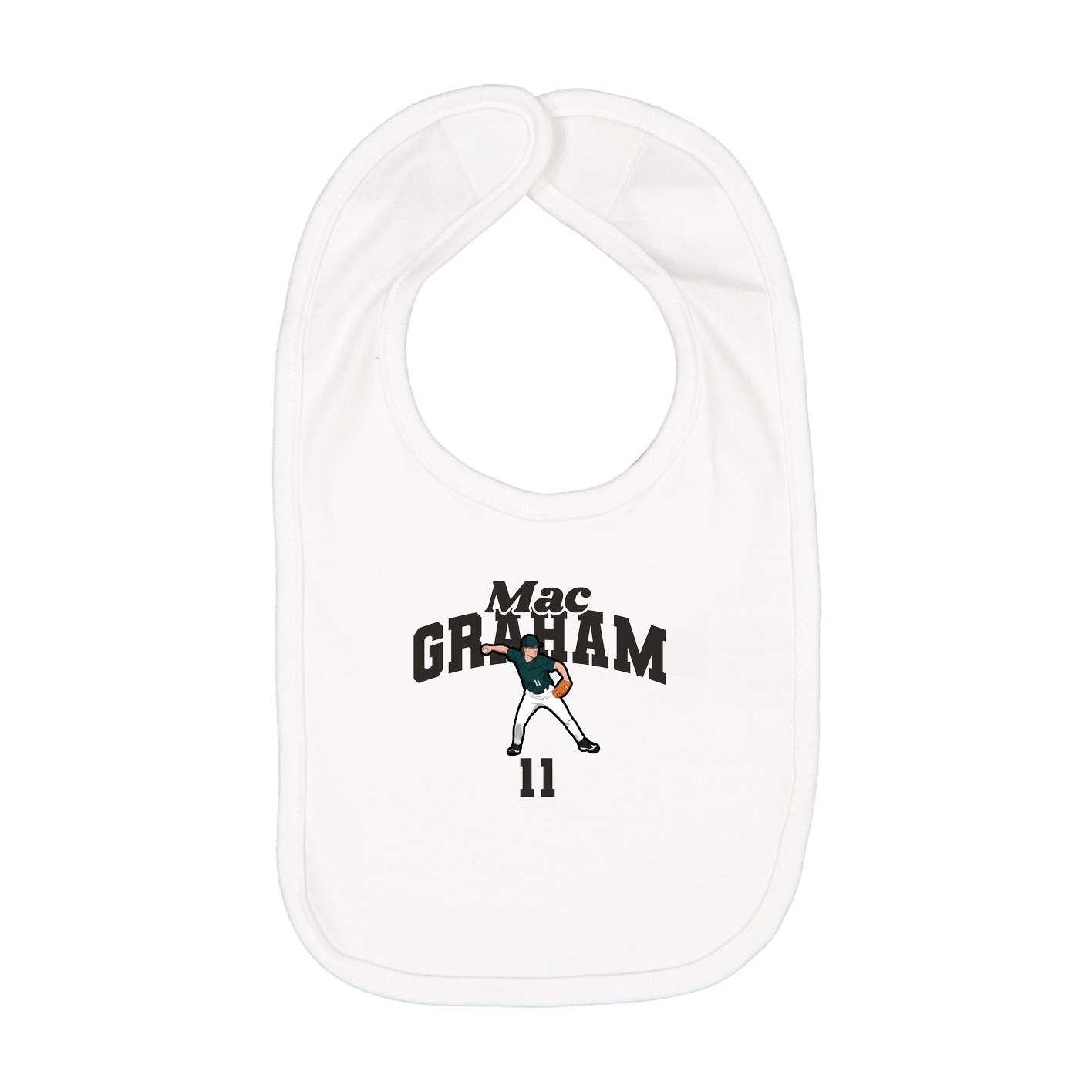 Infant Bib — Signature Arch in White