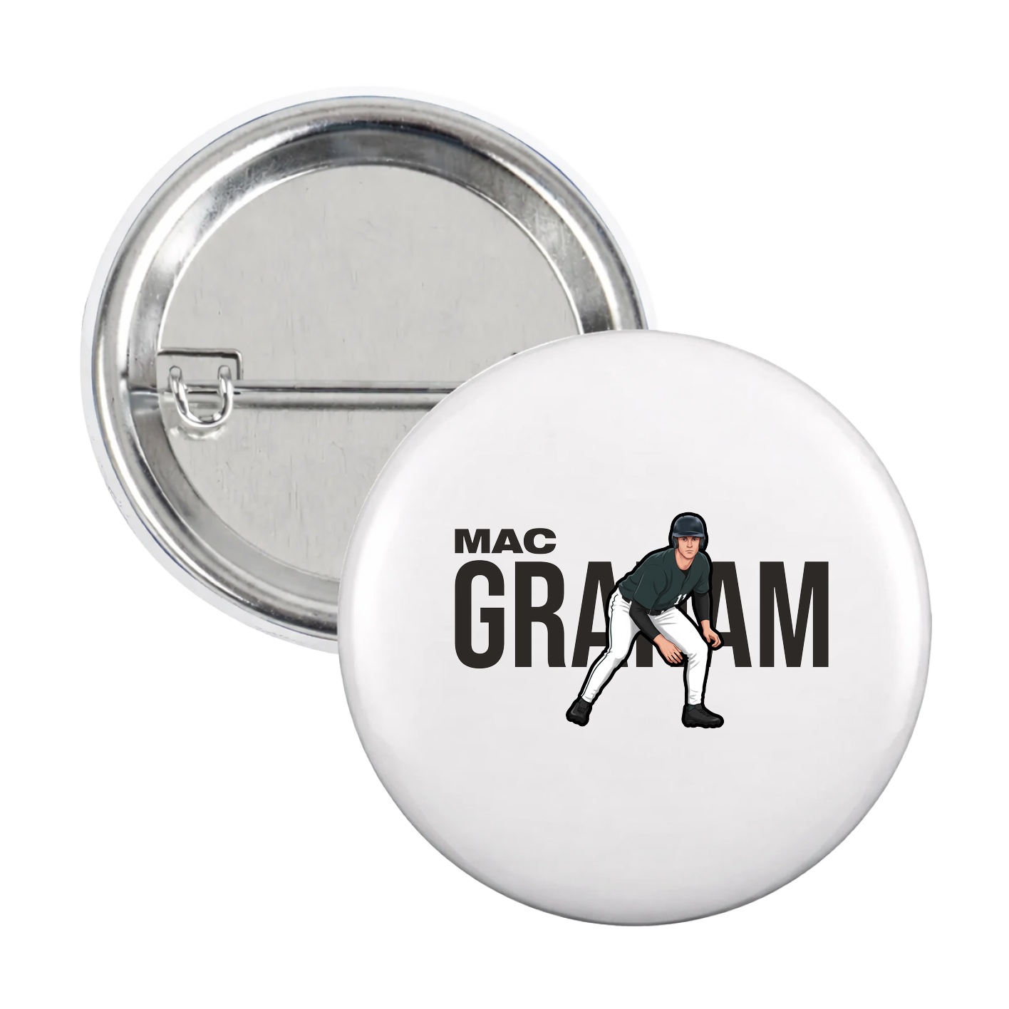 Game Day Button — Player Name in White