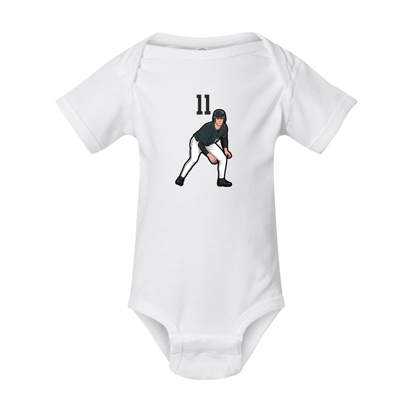 Baby Onesie — Number Top in White