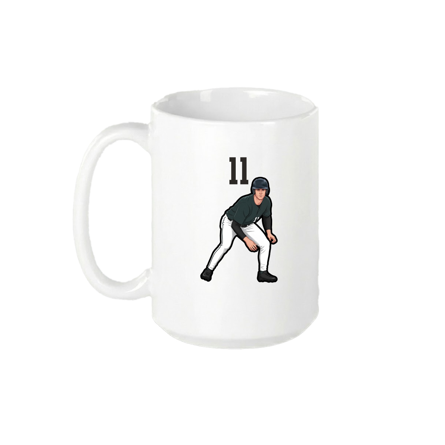 15oz Coffee Mug — Number Top in White