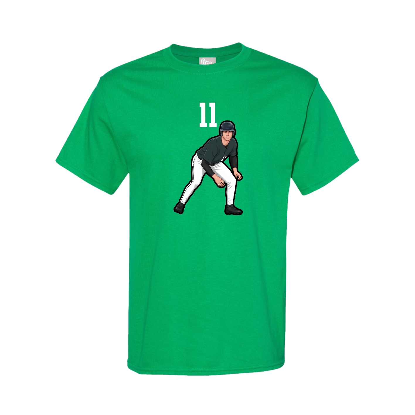 Youth Tee — Number Top in Green