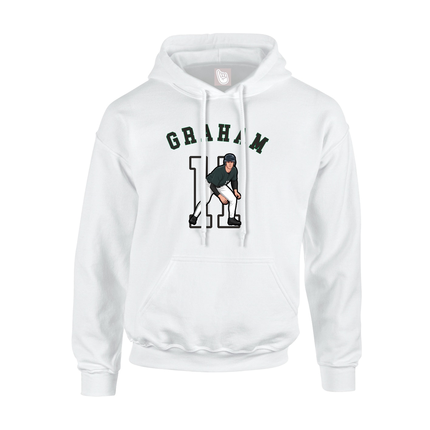 Hoodie — Shirsey Arch in White