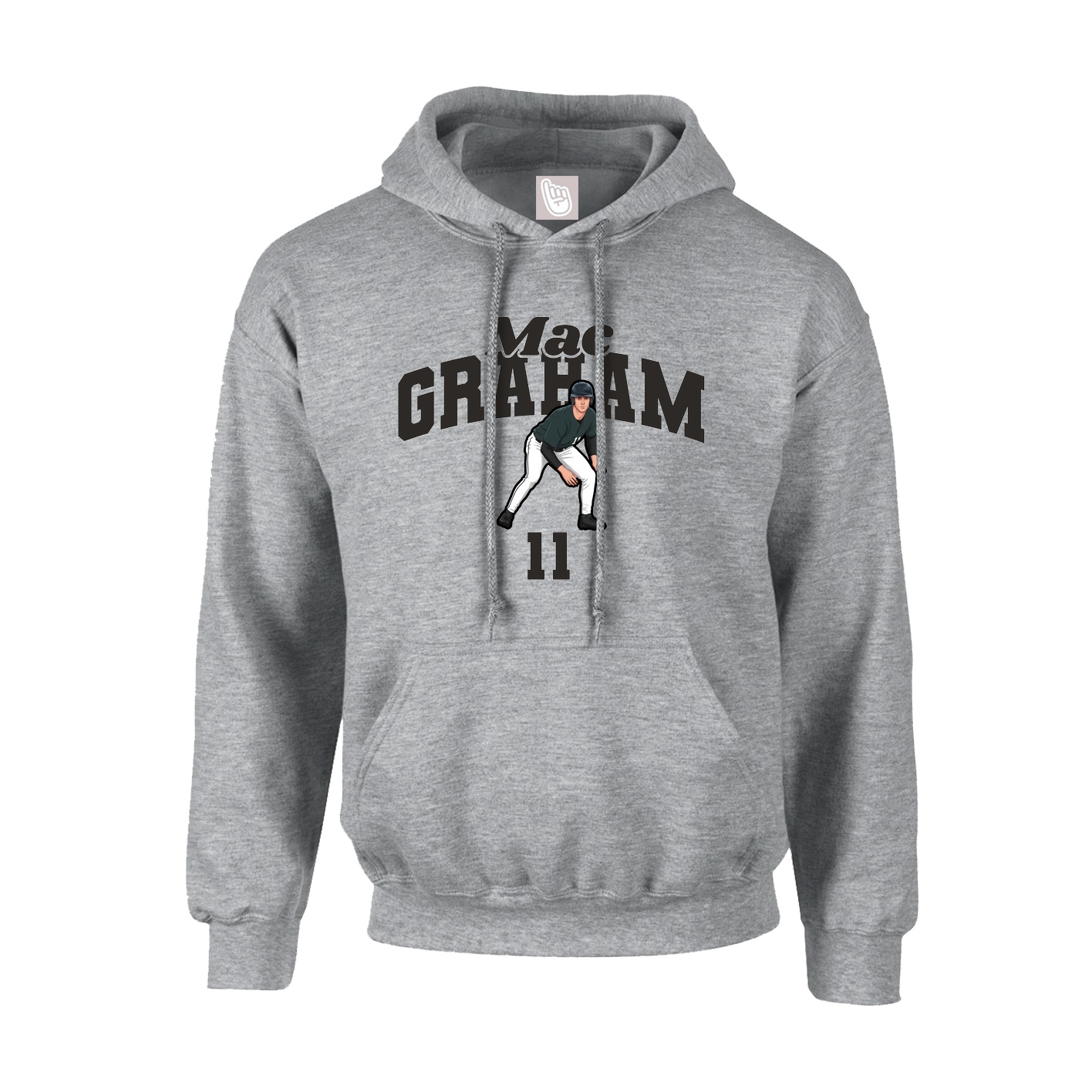 Hoodie — Signature Arch in Grey