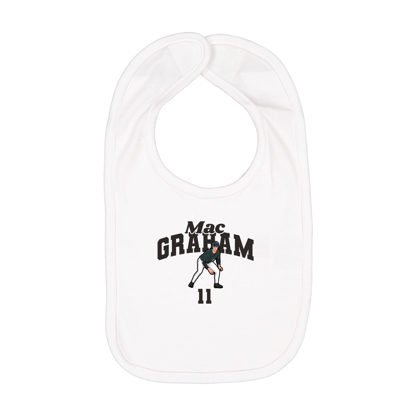 Infant Bib — Signature Arch in White