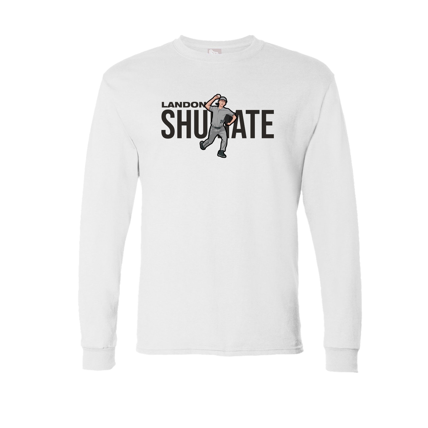 Long Sleeve Tee — Player Name in White