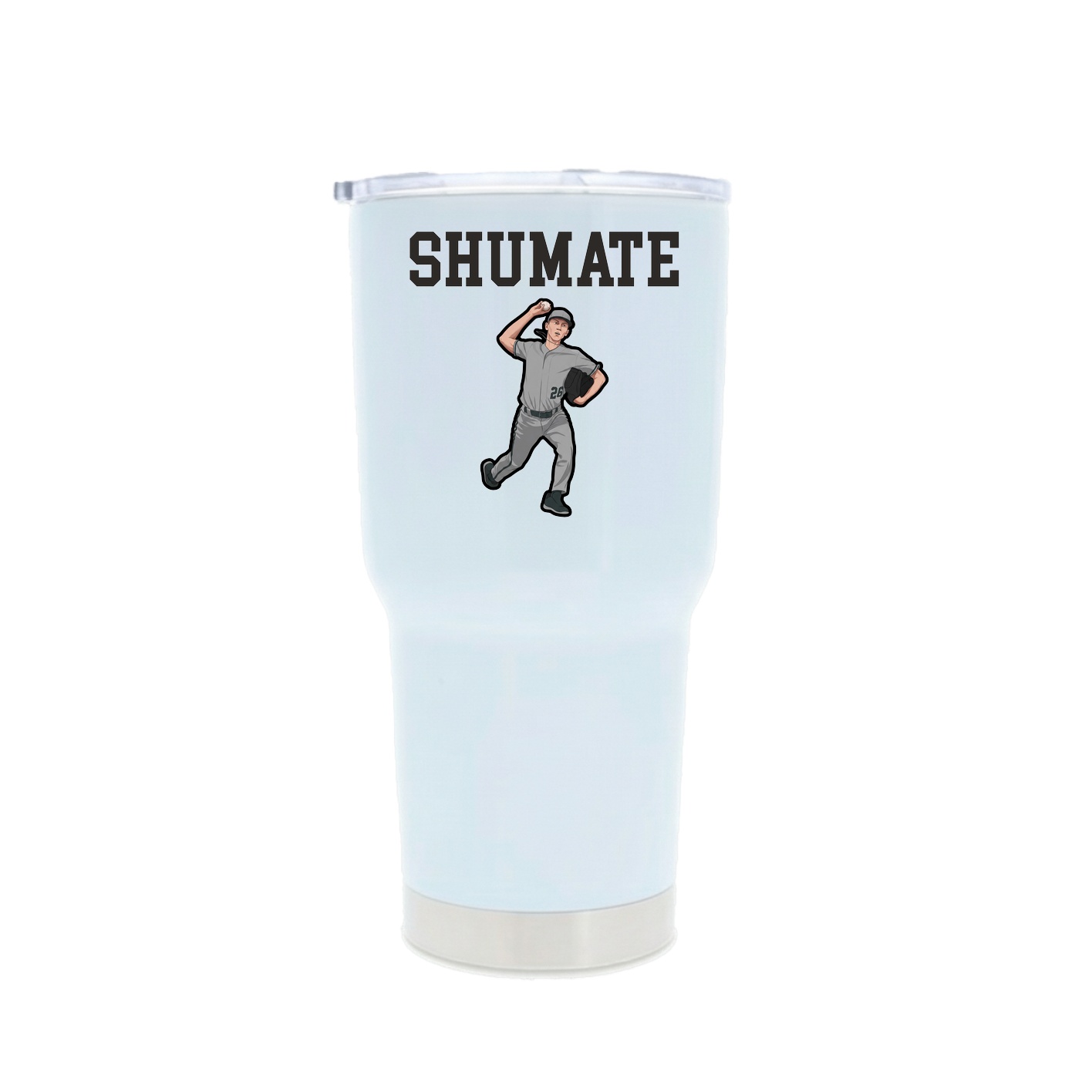 30oz Stainless Steel Tumbler — Shirsey in White