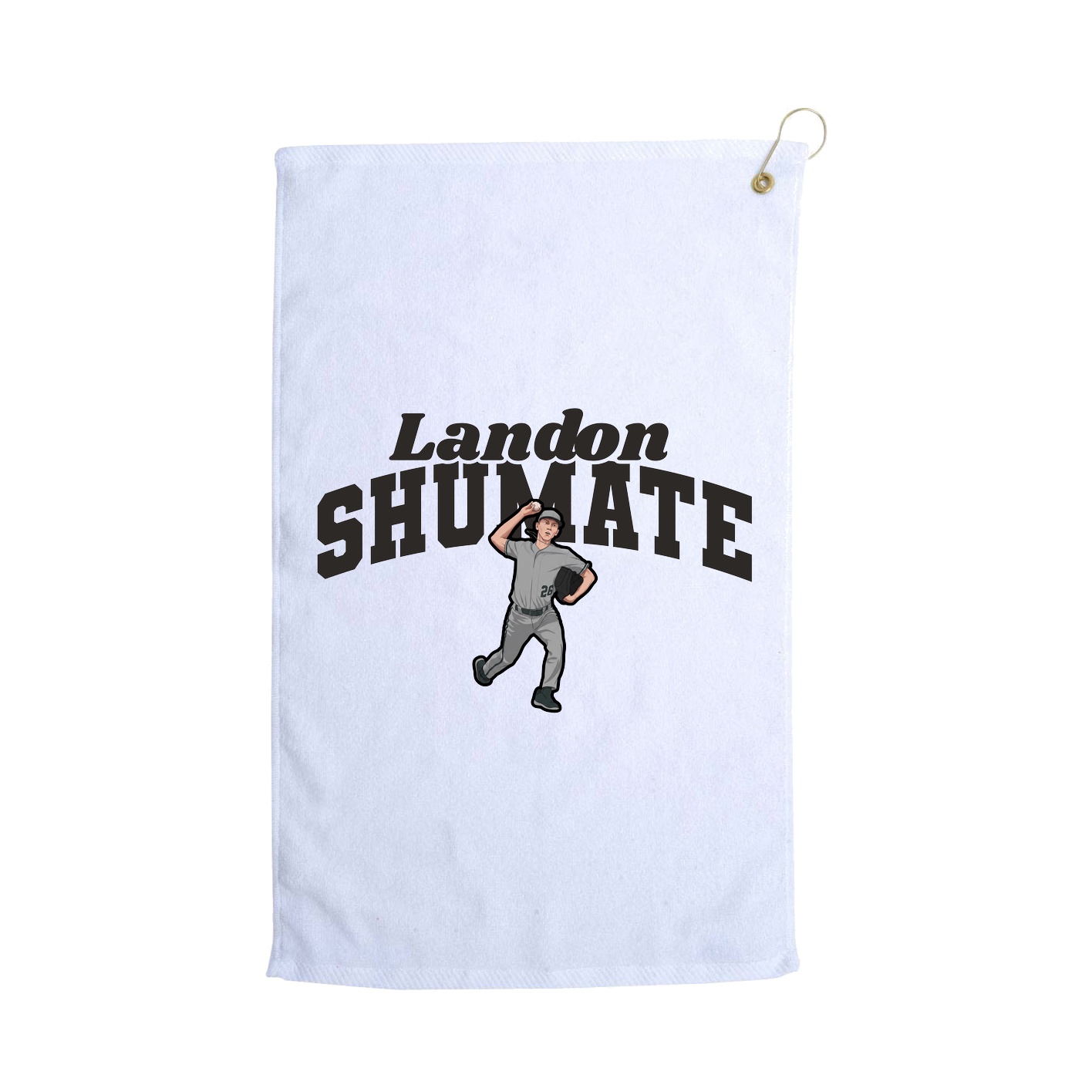Golf Towel — Signature Arch in White