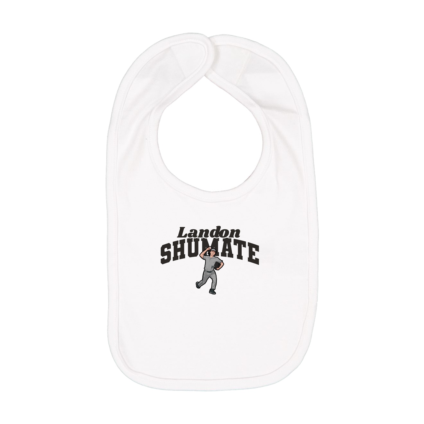 Infant Bib — Signature Arch in White