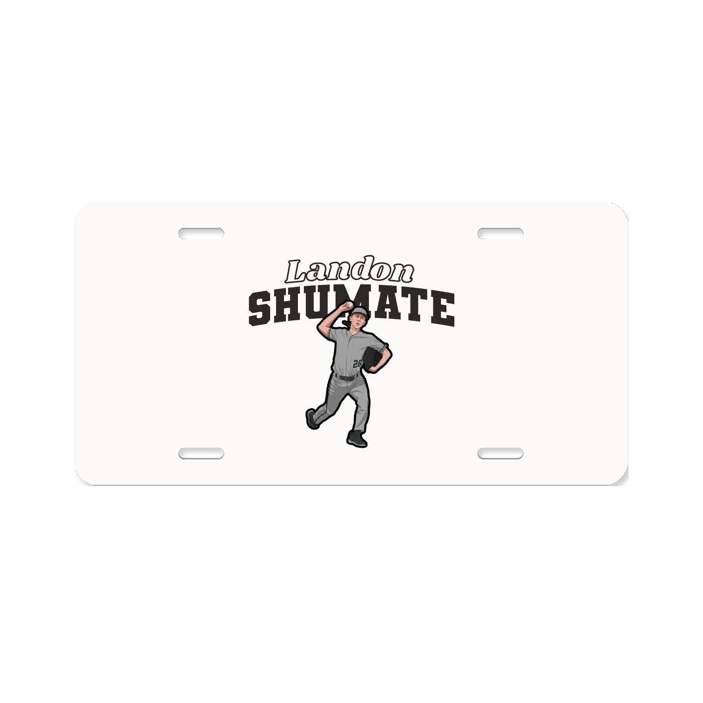 License Plate — Name Arch in Classic