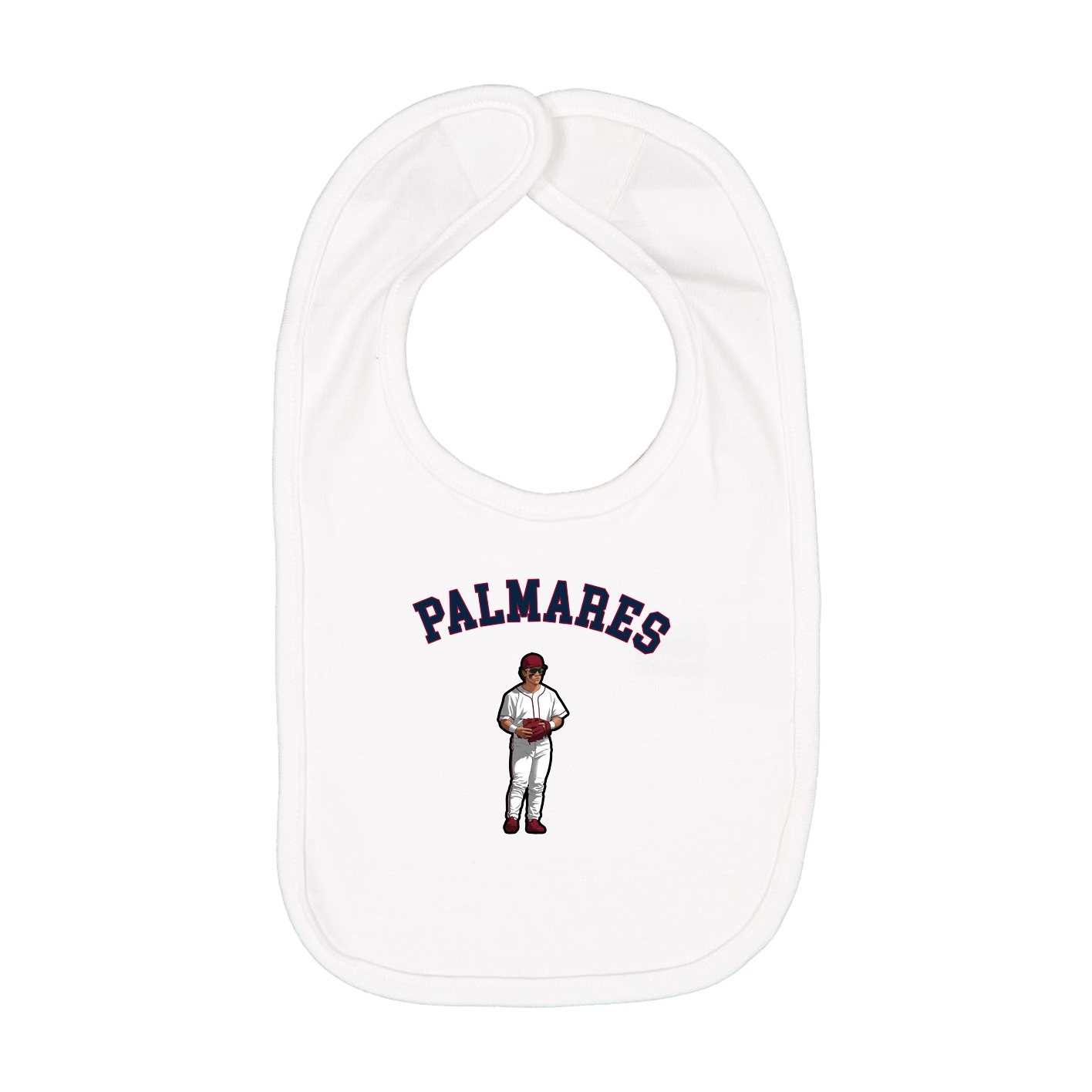 Infant Bib — Shirsey Arch in White