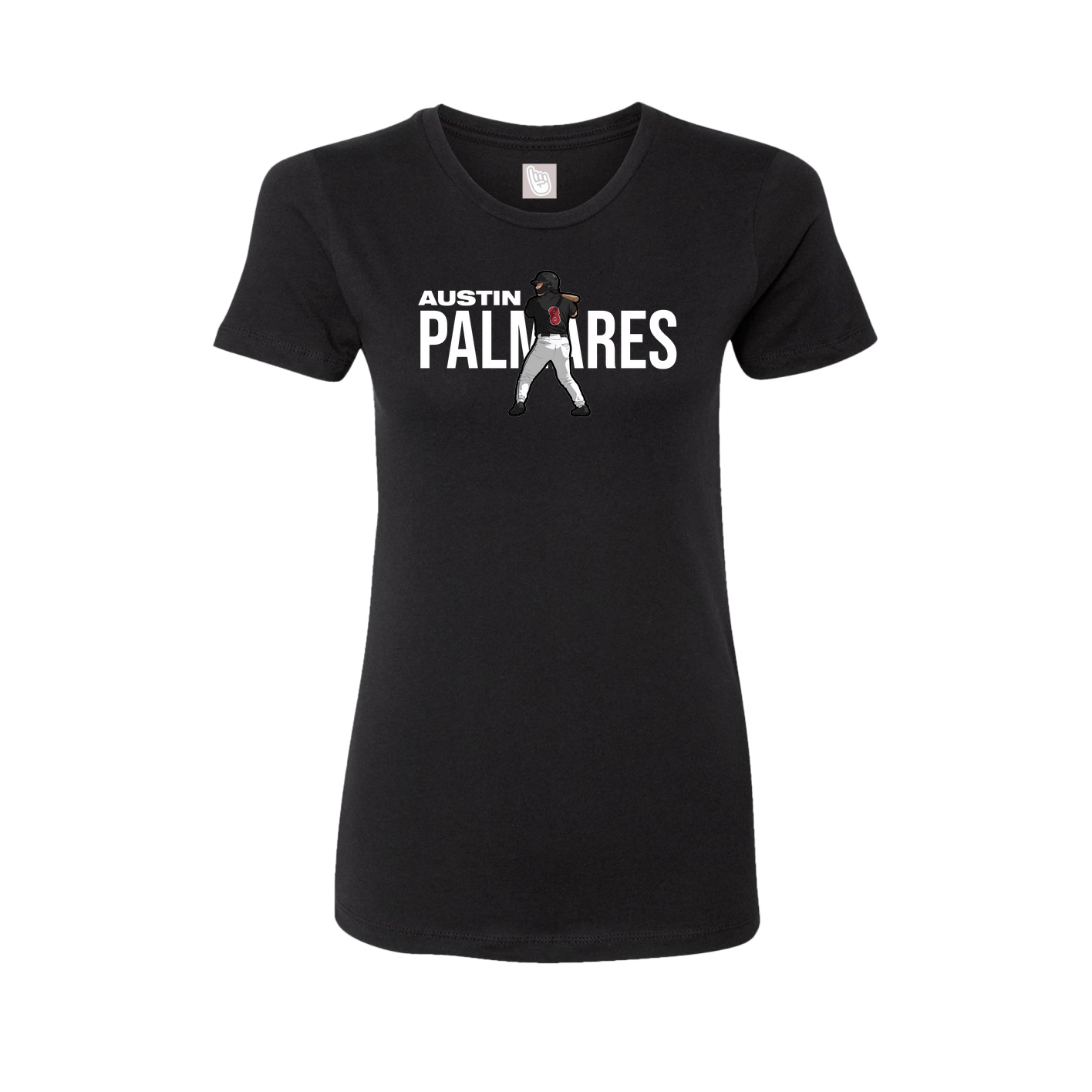 Fitted Women's Tee — Player Name in Black