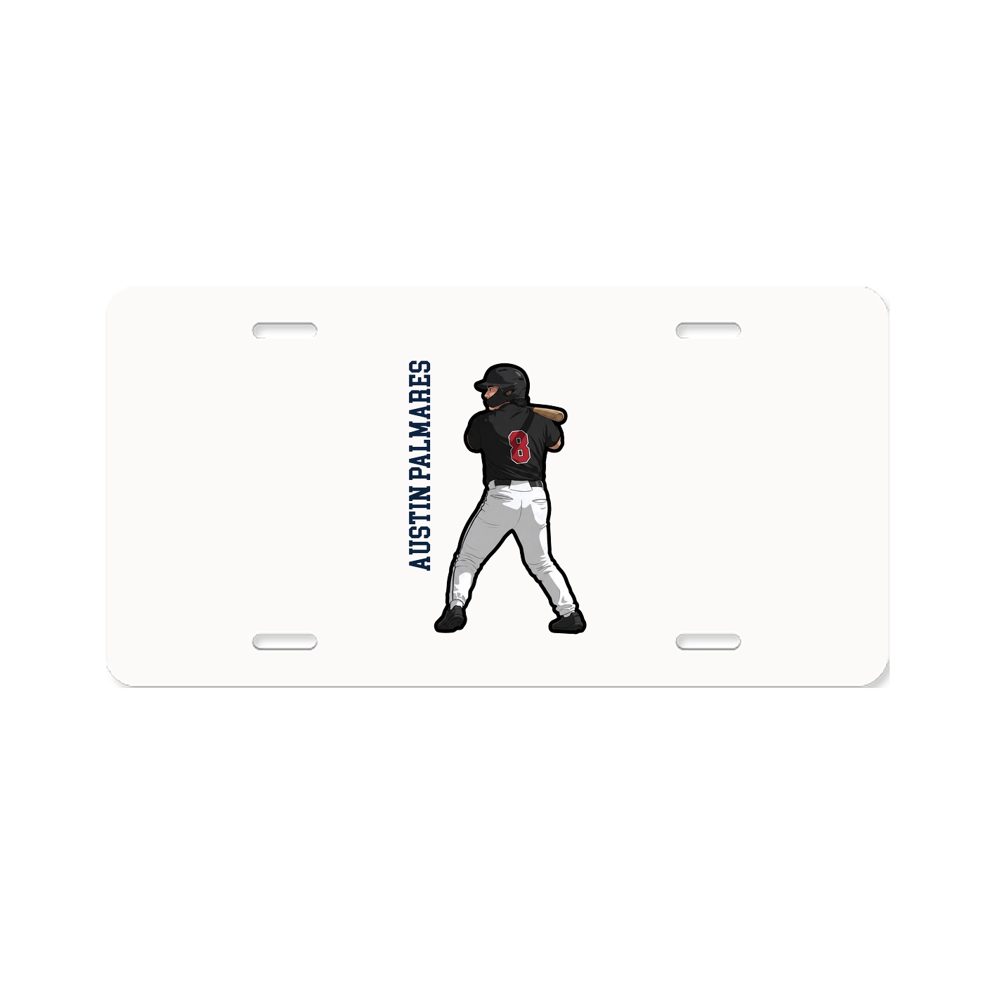 License Plate — Name Vertical in Classic