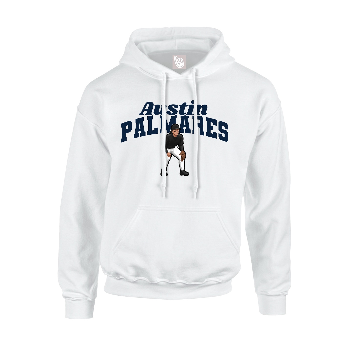 Youth Hoodie — Signature Arch in White