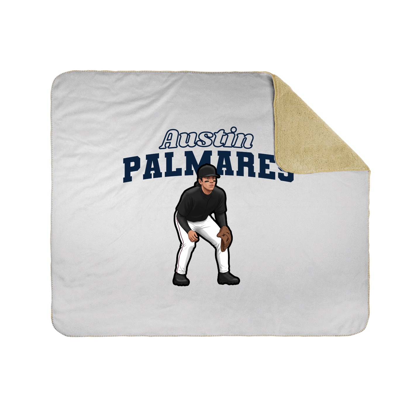 Throw Blanket — Name Arch in White