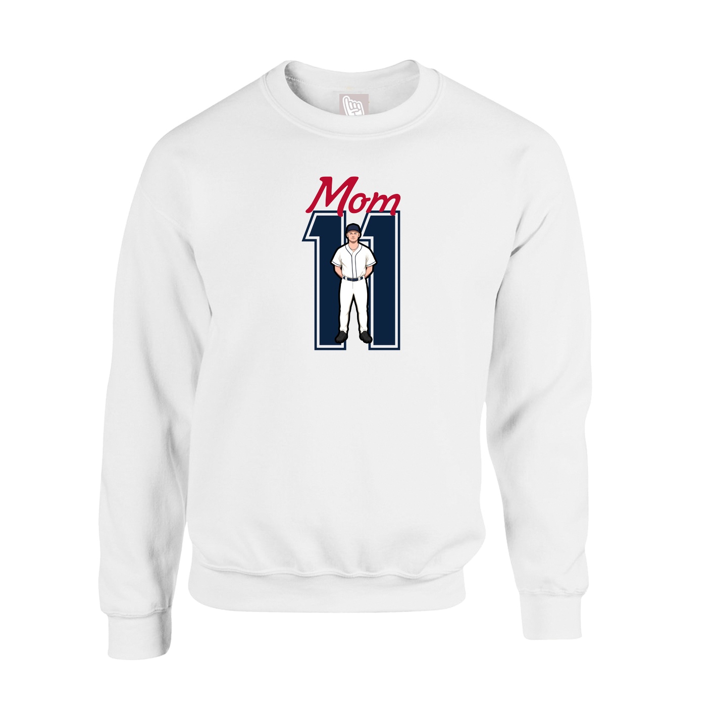 Fleece Crew — Mothers Day Shirsey in White